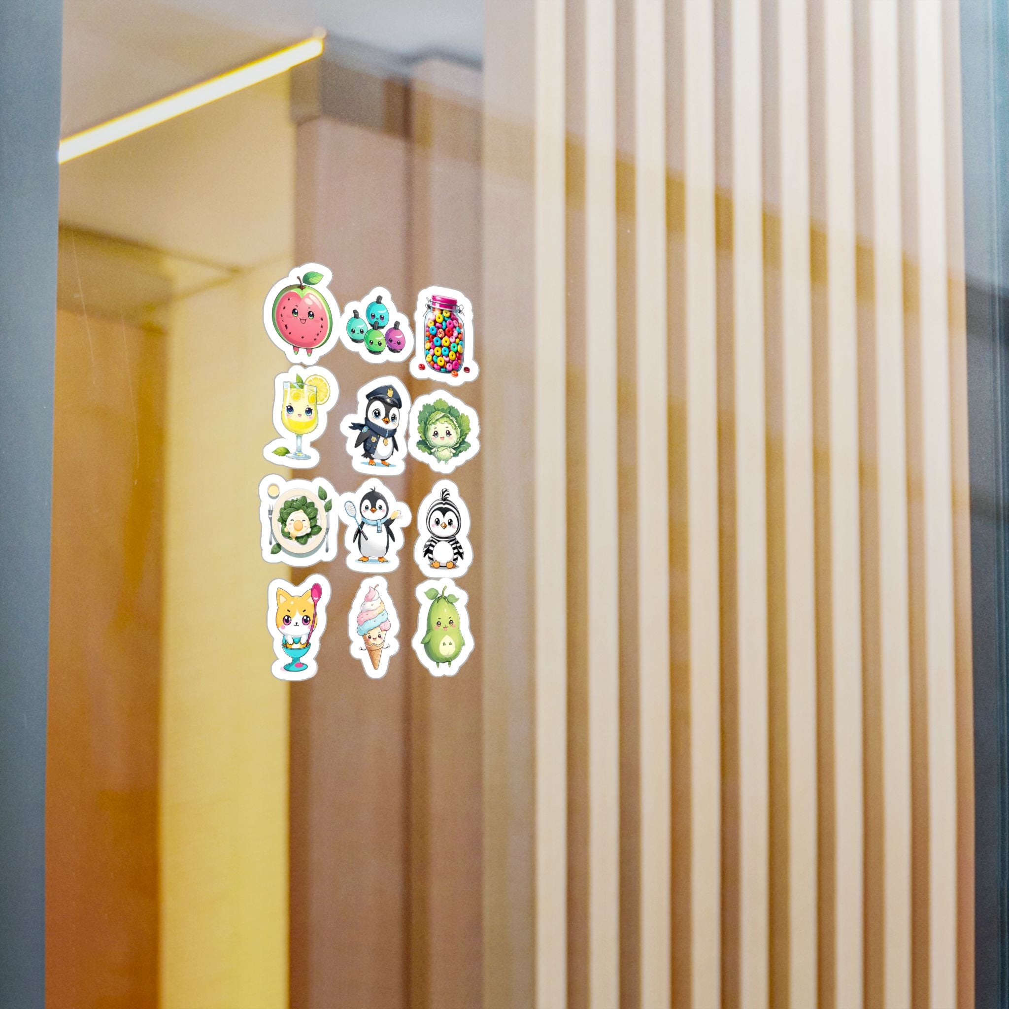 Kawaii Stickers Sheet 37 — 12 Kiss-Cut Vinyl Decals