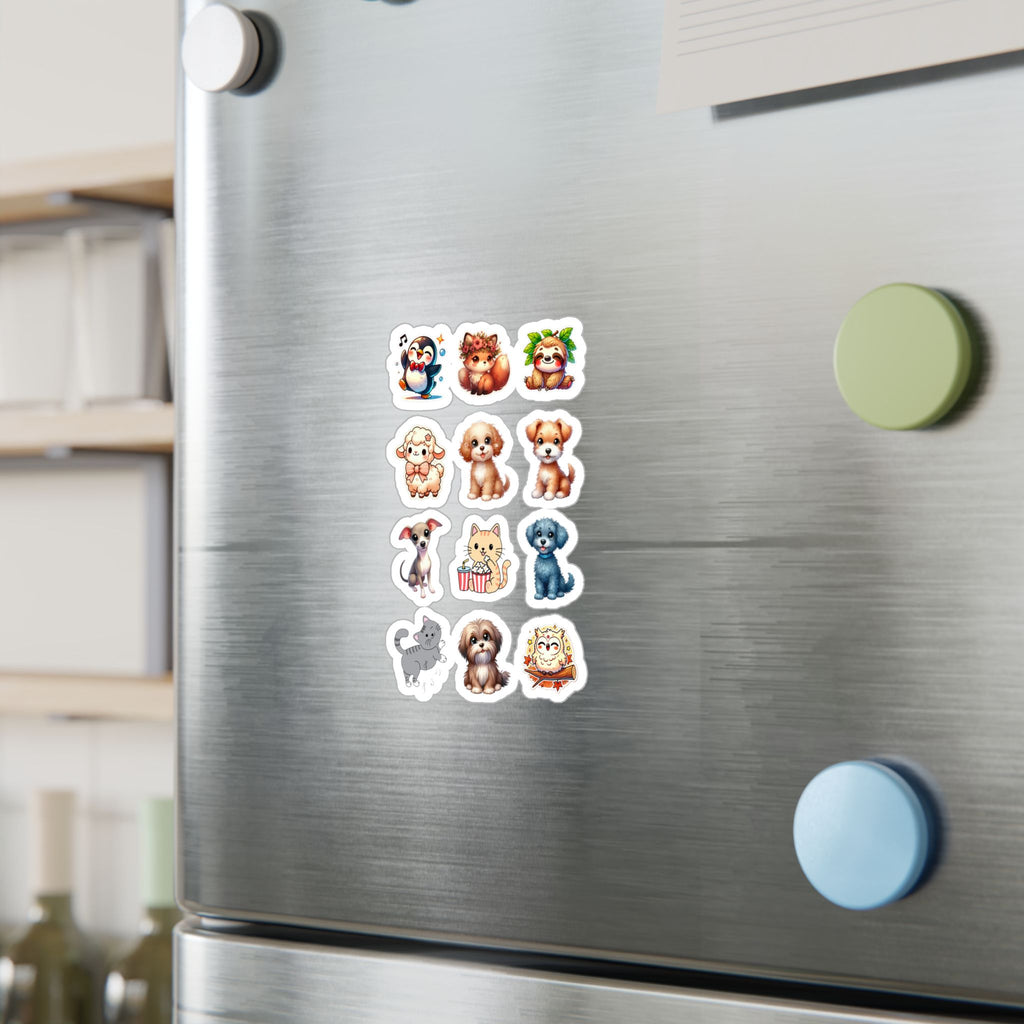 Cute Kawaii Sheet 18 — 12 Kiss-Cut Vinyl Decals
