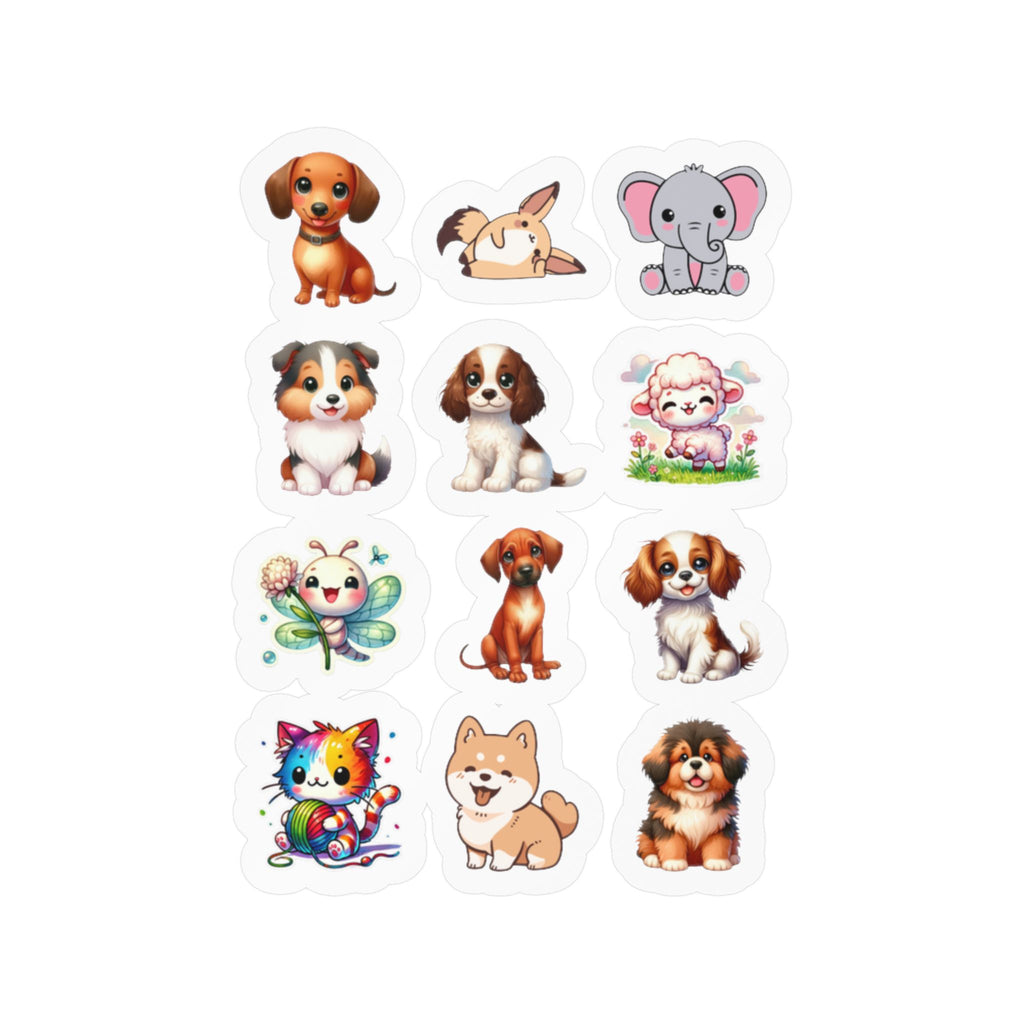 Cute Kawaii Sheet 28 — 12 Kiss-Cut Vinyl Decals