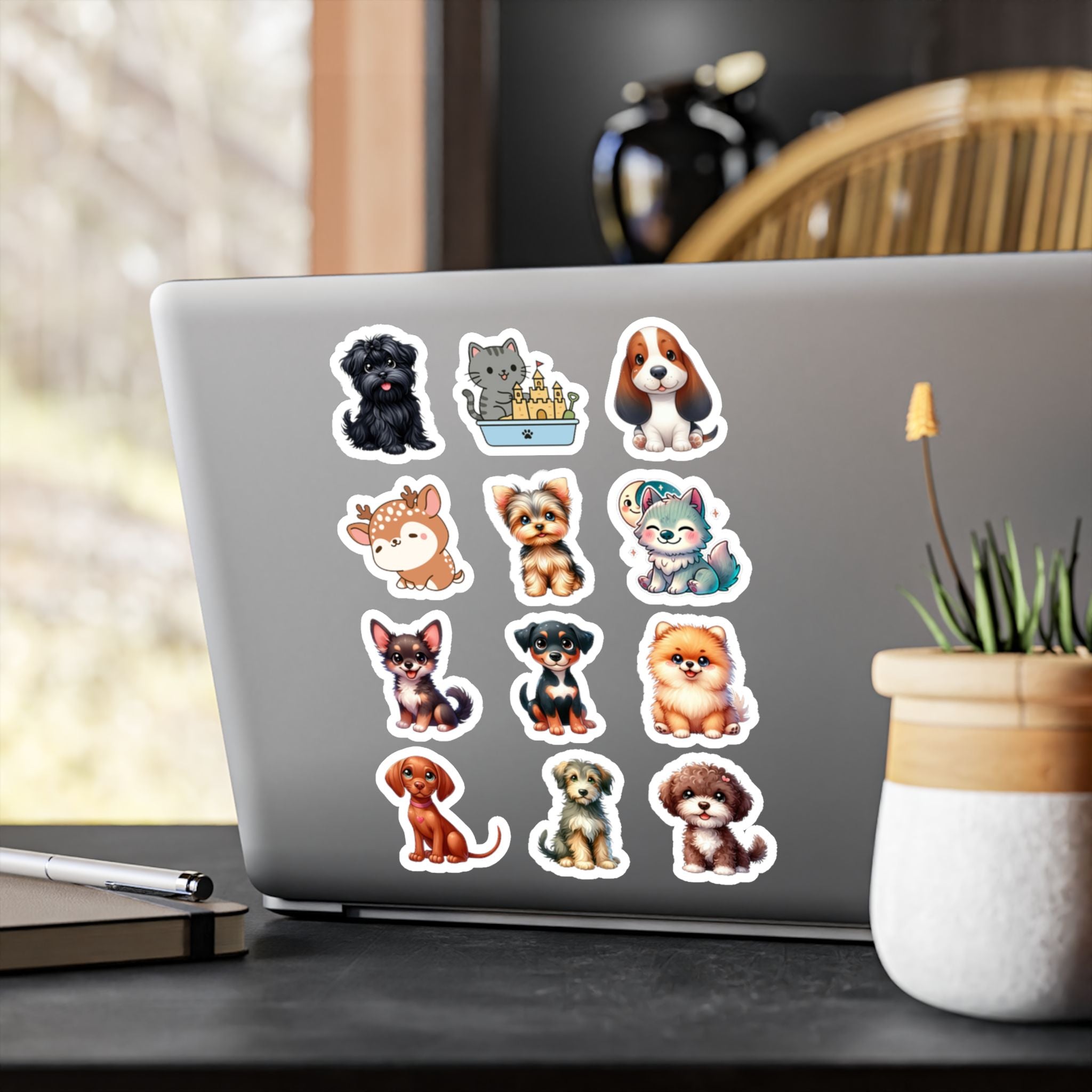 Cute Kawaii Sheet 09 — 12 Kiss-Cut Vinyl Decals