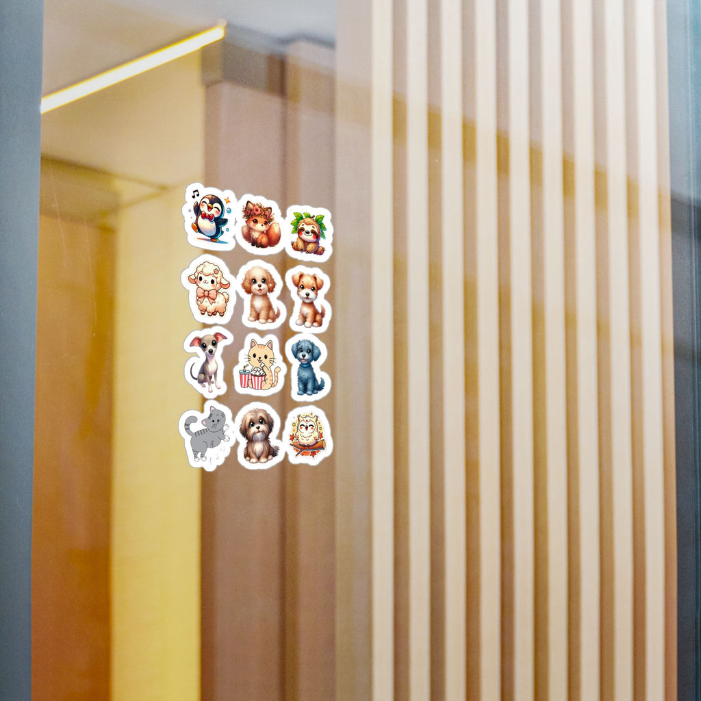 Cute Kawaii Sheet 18 — 12 Kiss-Cut Vinyl Decals