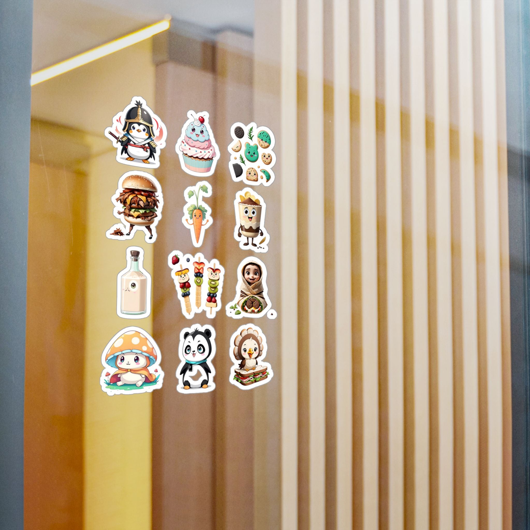 Kawaii Stickers Sheet 139 — 12 Kiss-Cut Vinyl Decals