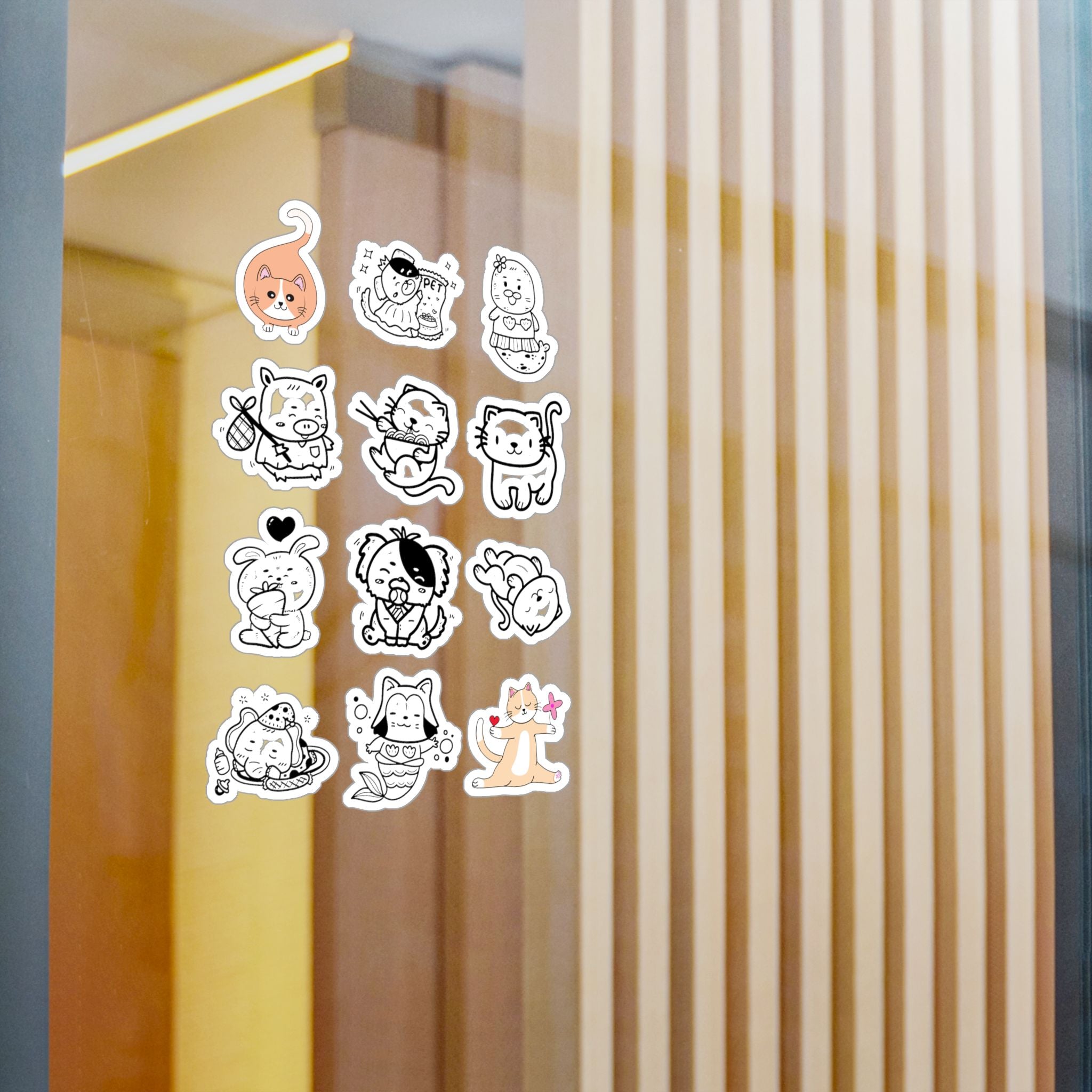 Kawaii Classics Sheet 03 — 12 Kiss-Cut Vinyl Decals