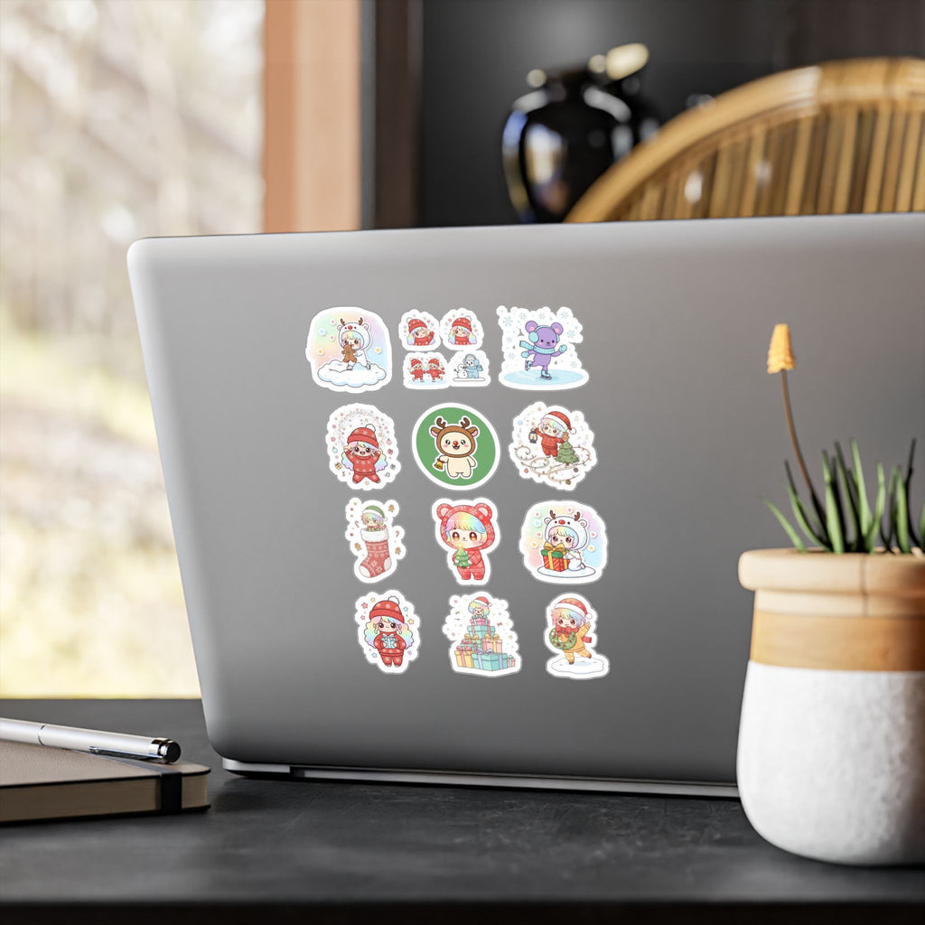 Christmas Monsters Sheet 18 — 12 Kiss-Cut Vinyl Decals