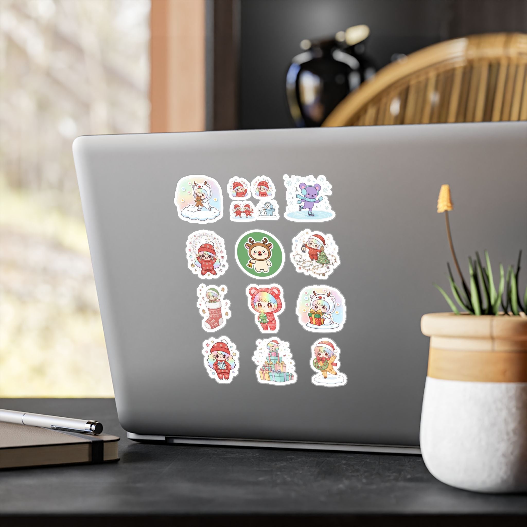 Christmas Monsters Sheet 18 — 12 Kiss-Cut Vinyl Decals