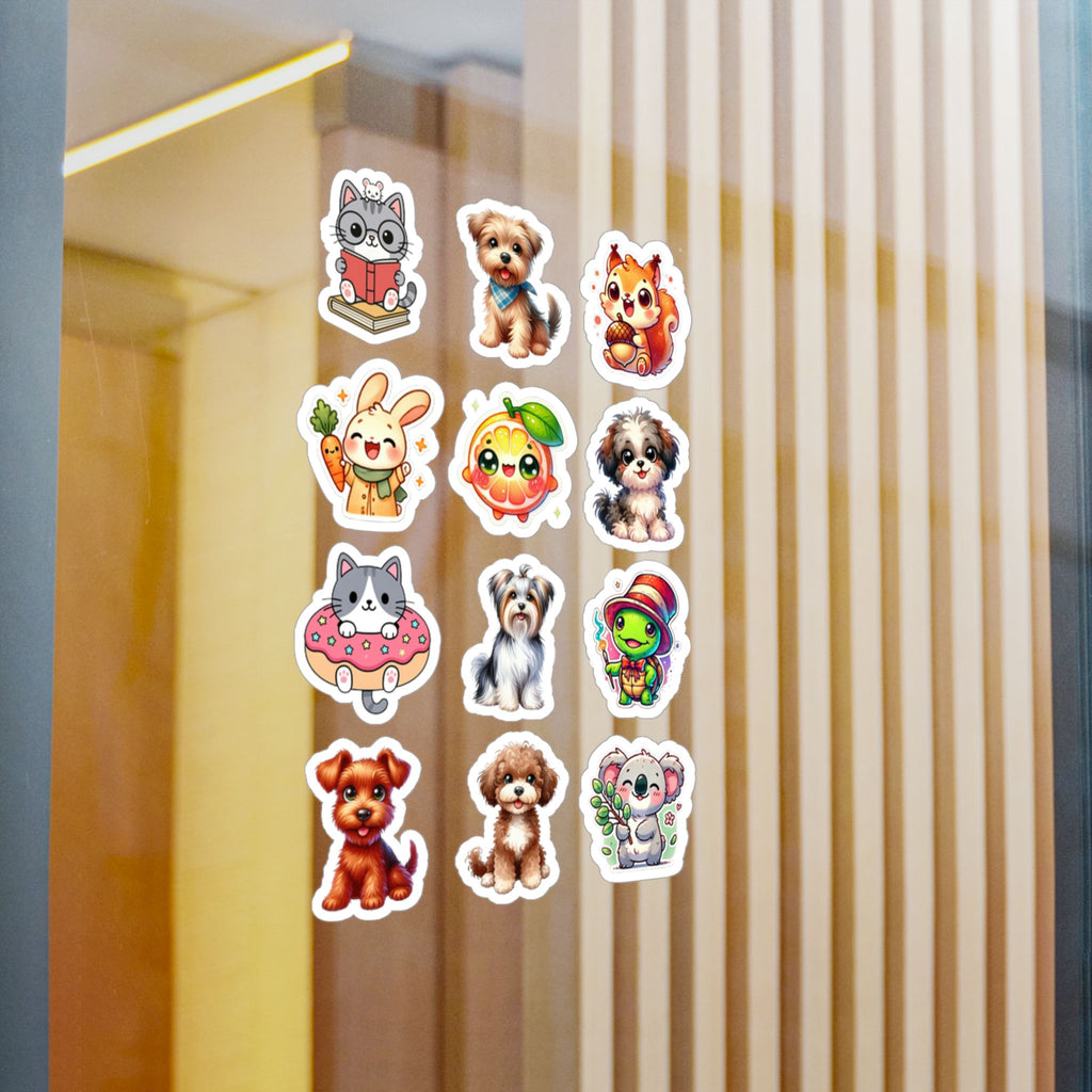 Cute Kawaii Sheet 21 — 12 Kiss-Cut Vinyl Decals