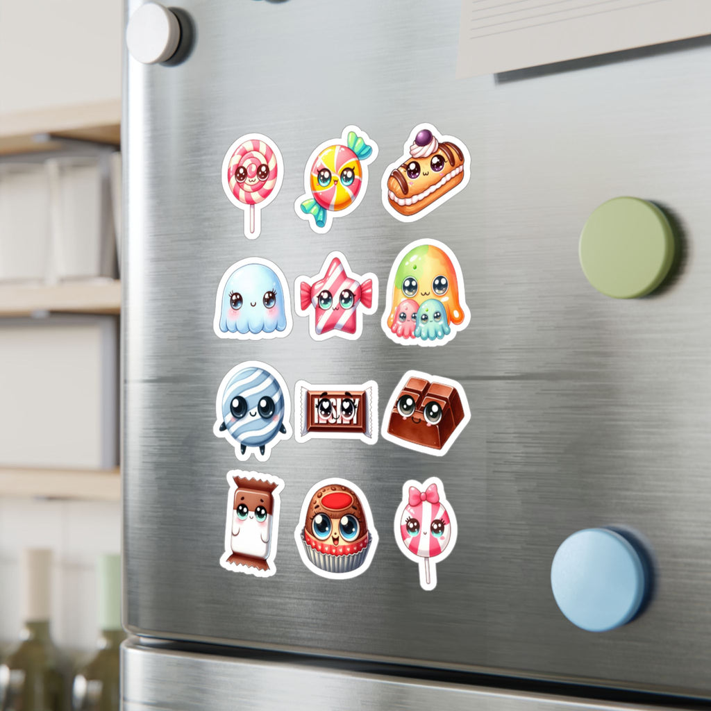Kawaii Candy Sheet 01 — 12 Kiss-Cut Vinyl Decals