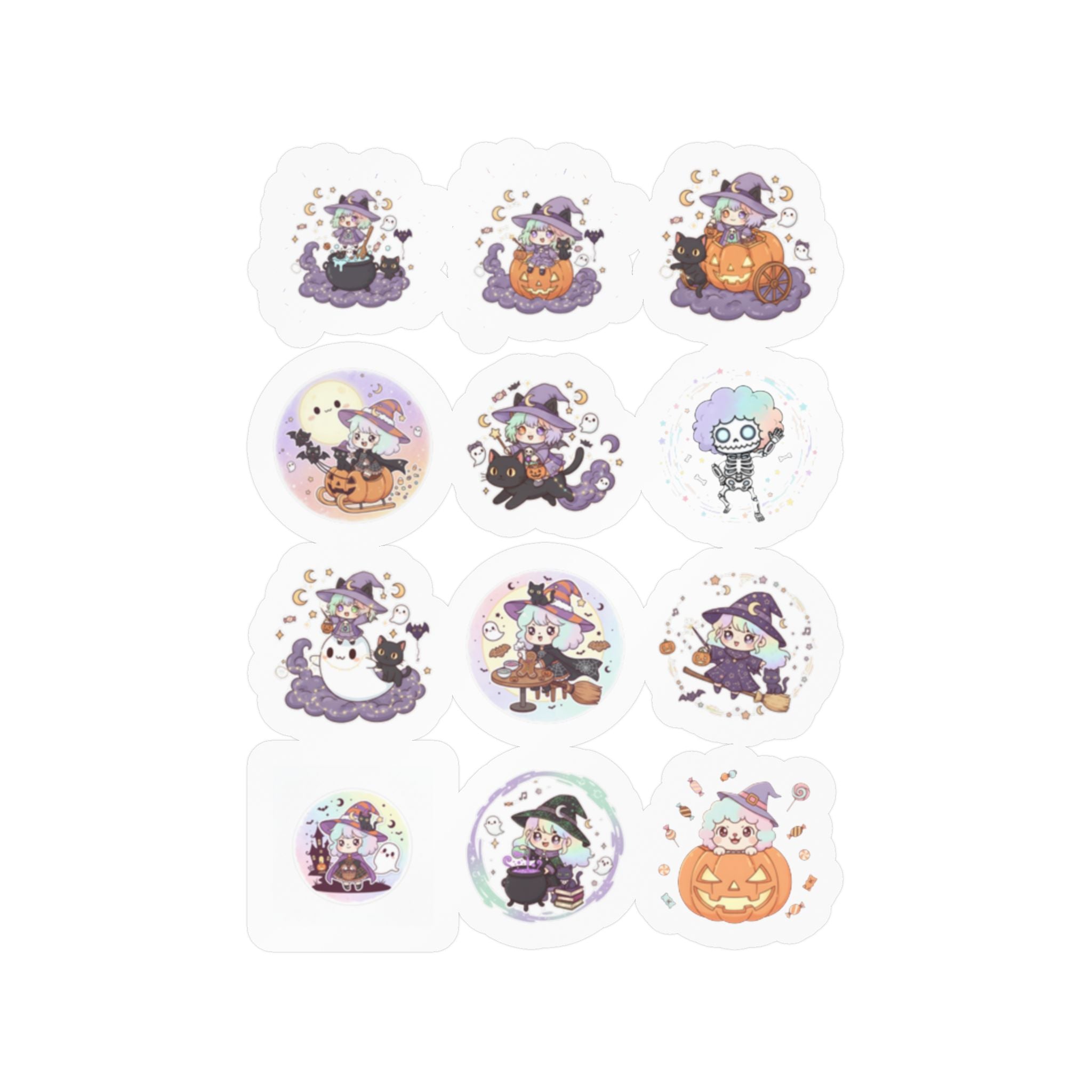 Halloween Monsters Sheet 03 — 12 Kiss-Cut Vinyl Decals
