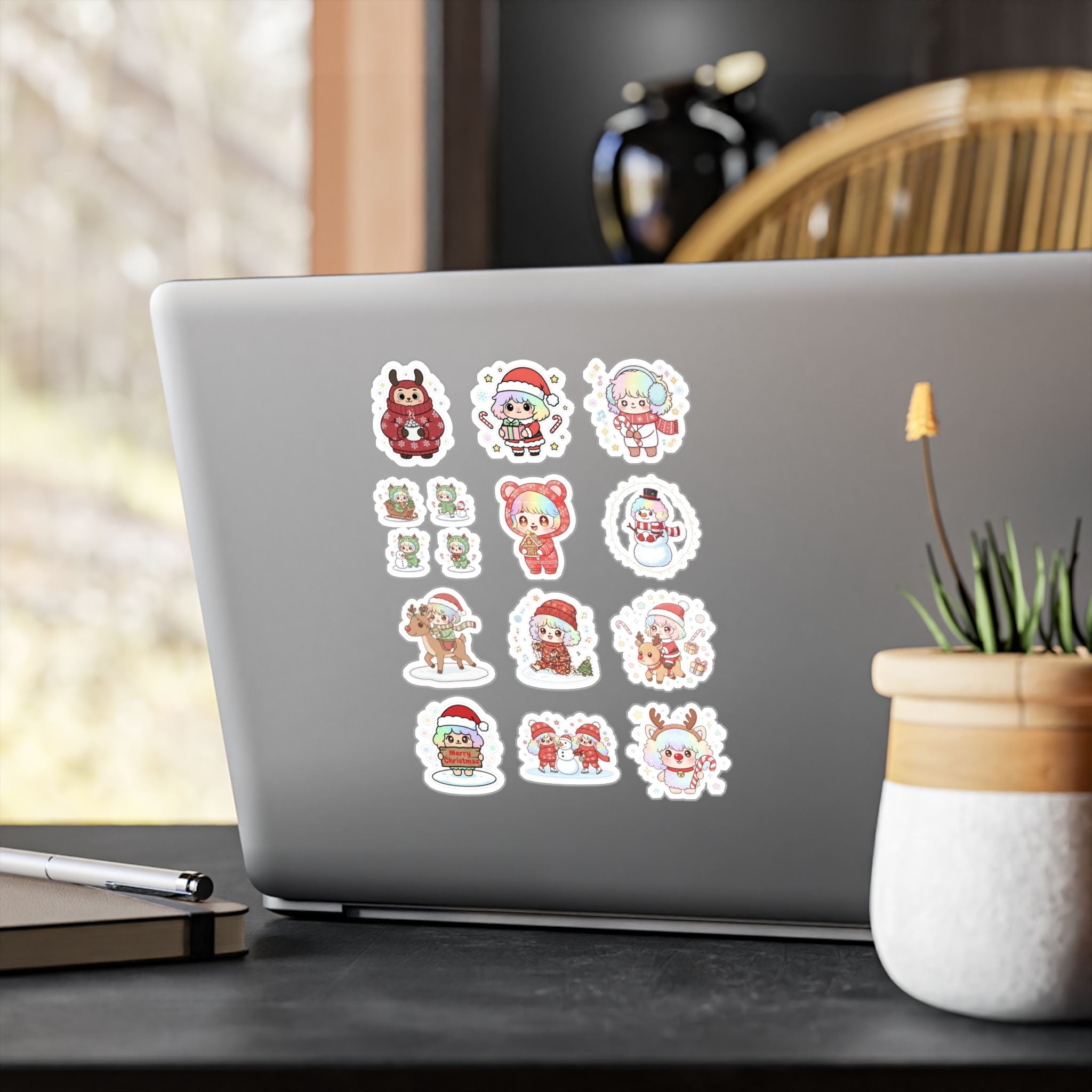Christmas Monsters Sheet 16 — 12 Kiss-Cut Vinyl Decals
