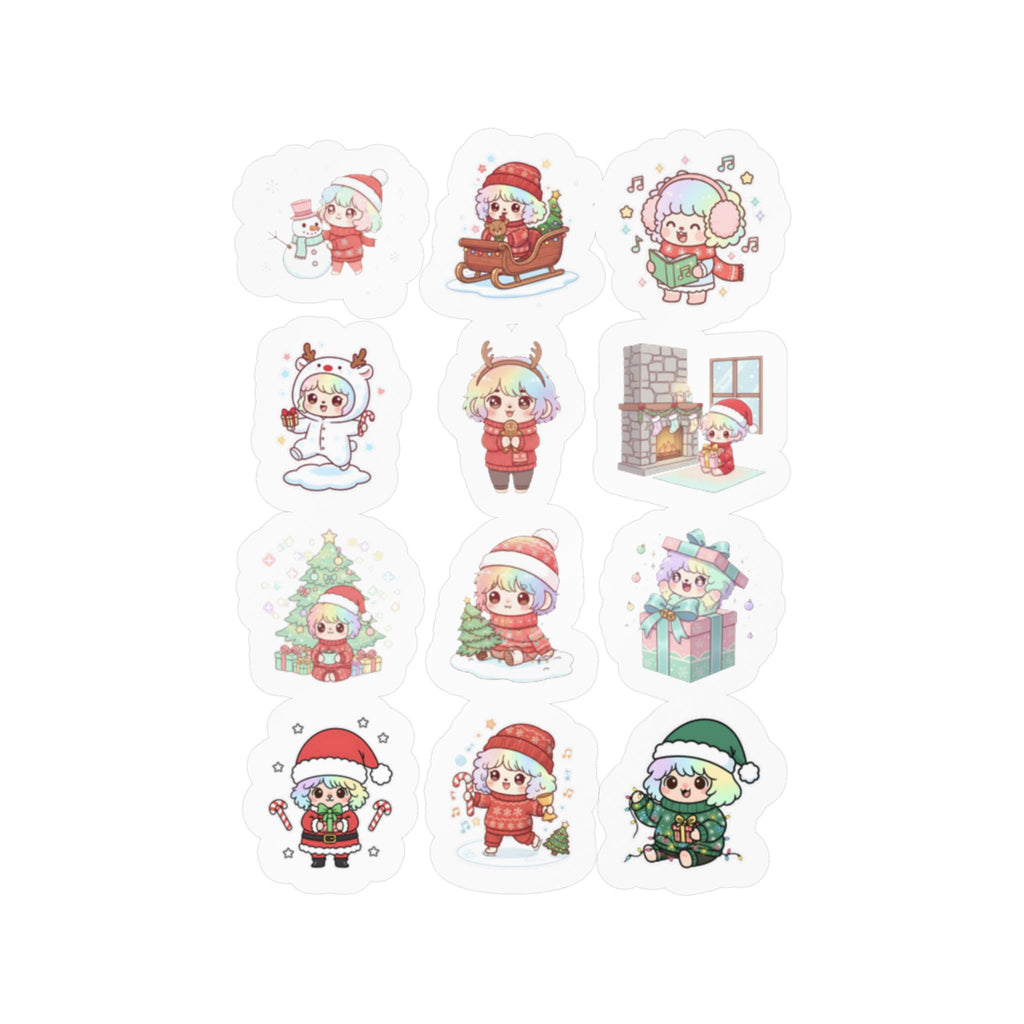 Christmas Monsters Sheet 09 — 12 Kiss-Cut Vinyl Decals