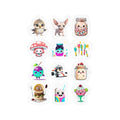 Kawaii Stickers Sheet 260 — 12 Kiss-Cut Vinyl Decals