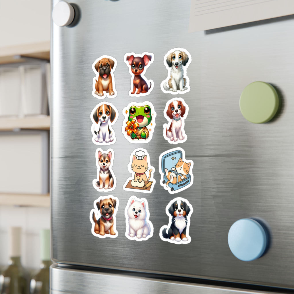 Cute Kawaii Sheet 04 — 12 Kiss-Cut Vinyl Decals