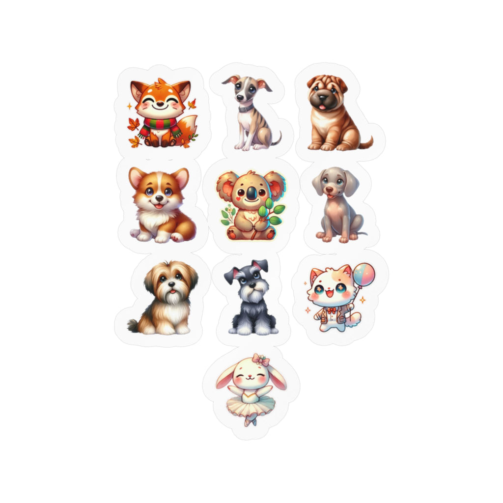 Cute Kawaii Sheet 31 — 10 Kiss-Cut Vinyl Decals