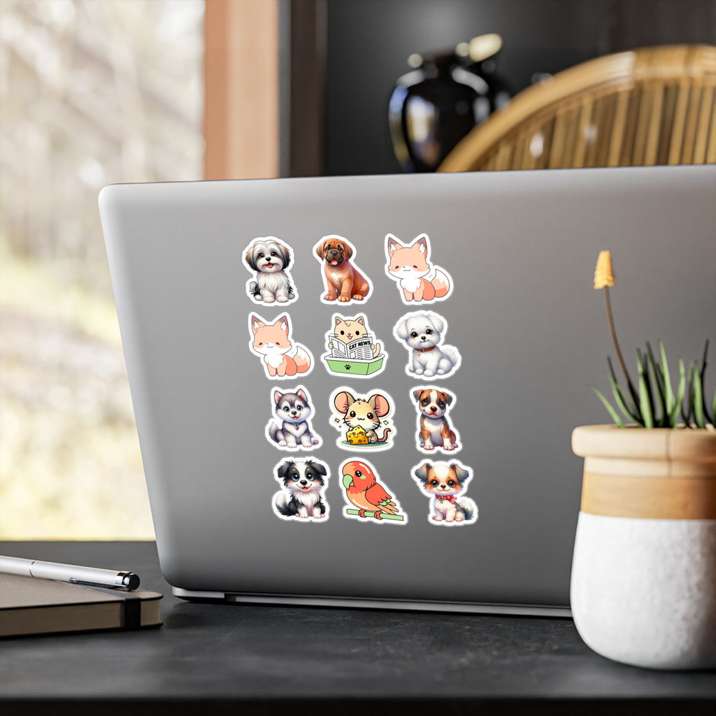 Cute Kawaii Sheet 14 — 12 Kiss-Cut Vinyl Decals