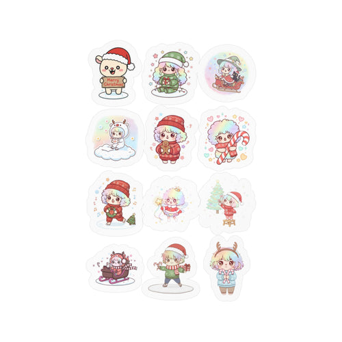 Christmas Monsters Sheet 02 — 12 Kiss-Cut Vinyl Decals