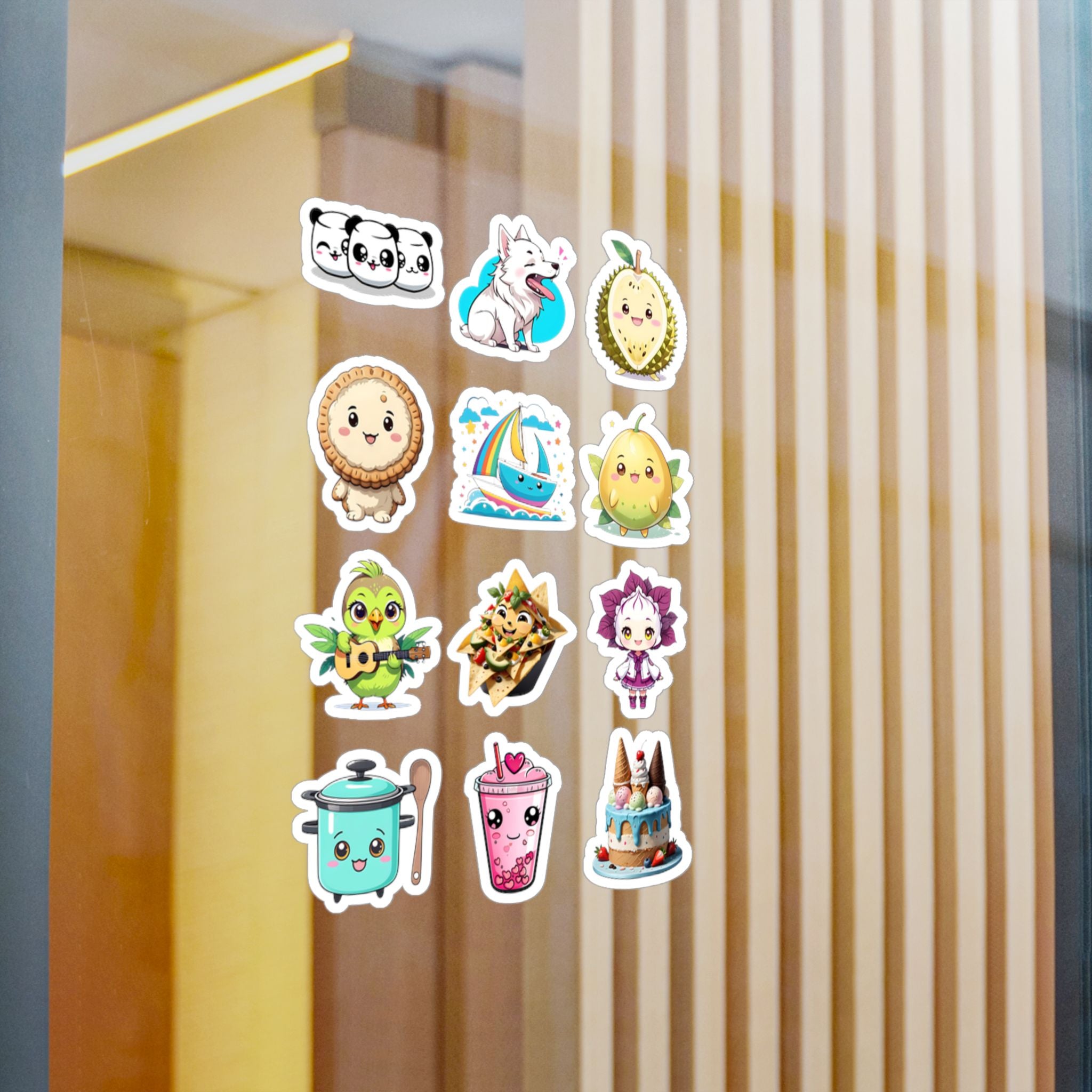 Kawaii Stickers Sheet 114 — 12 Kiss-Cut Vinyl Decals