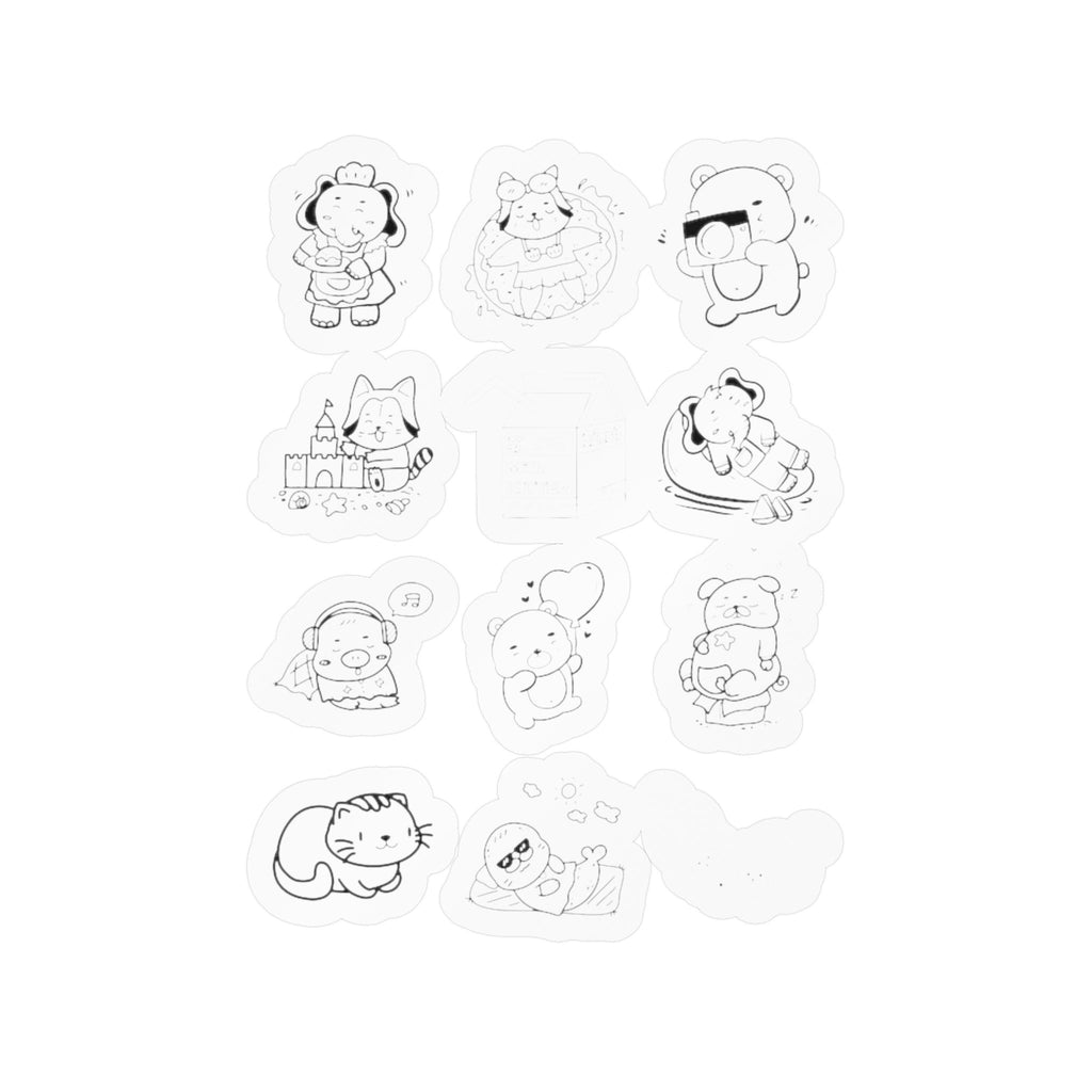 Kawaii Classics Sheet 12 — 12 Kiss-Cut Vinyl Decals