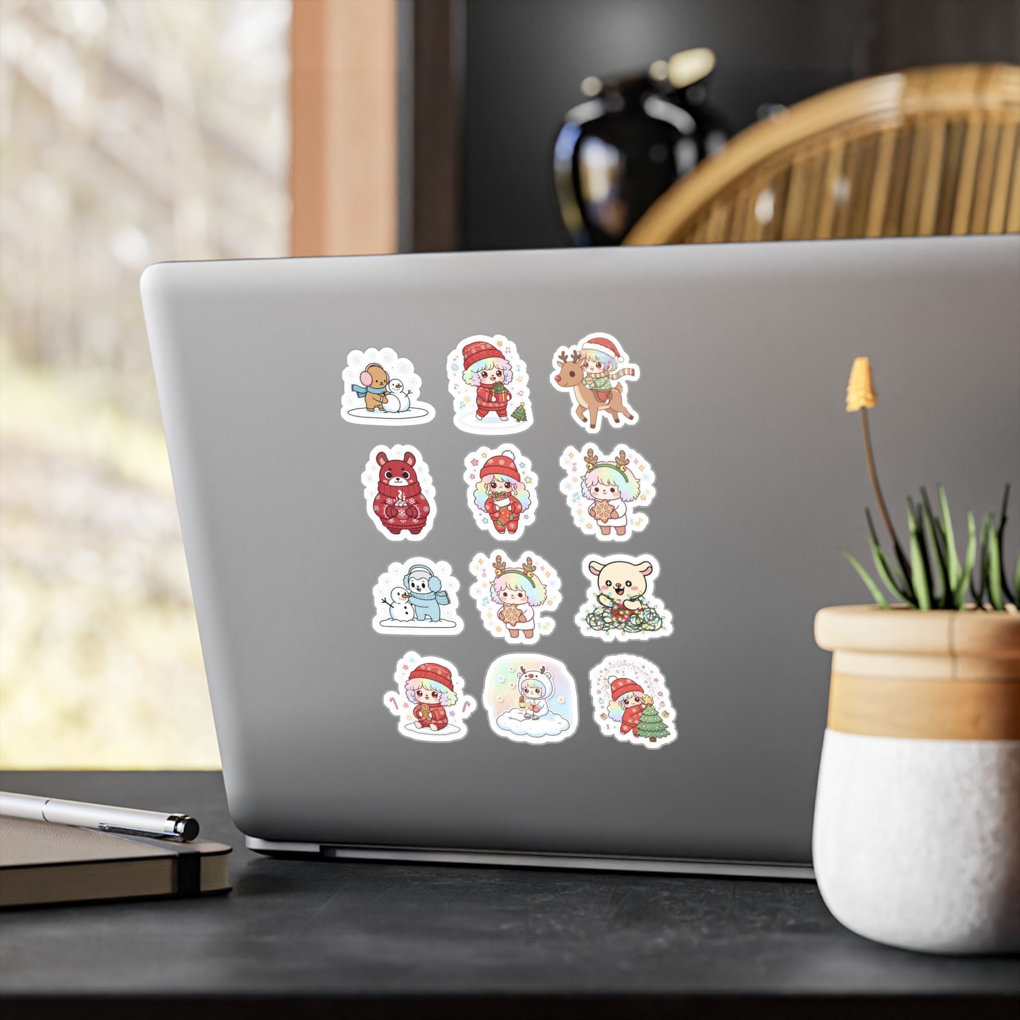 Christmas Monsters Sheet 15 — 12 Kiss-Cut Vinyl Decals
