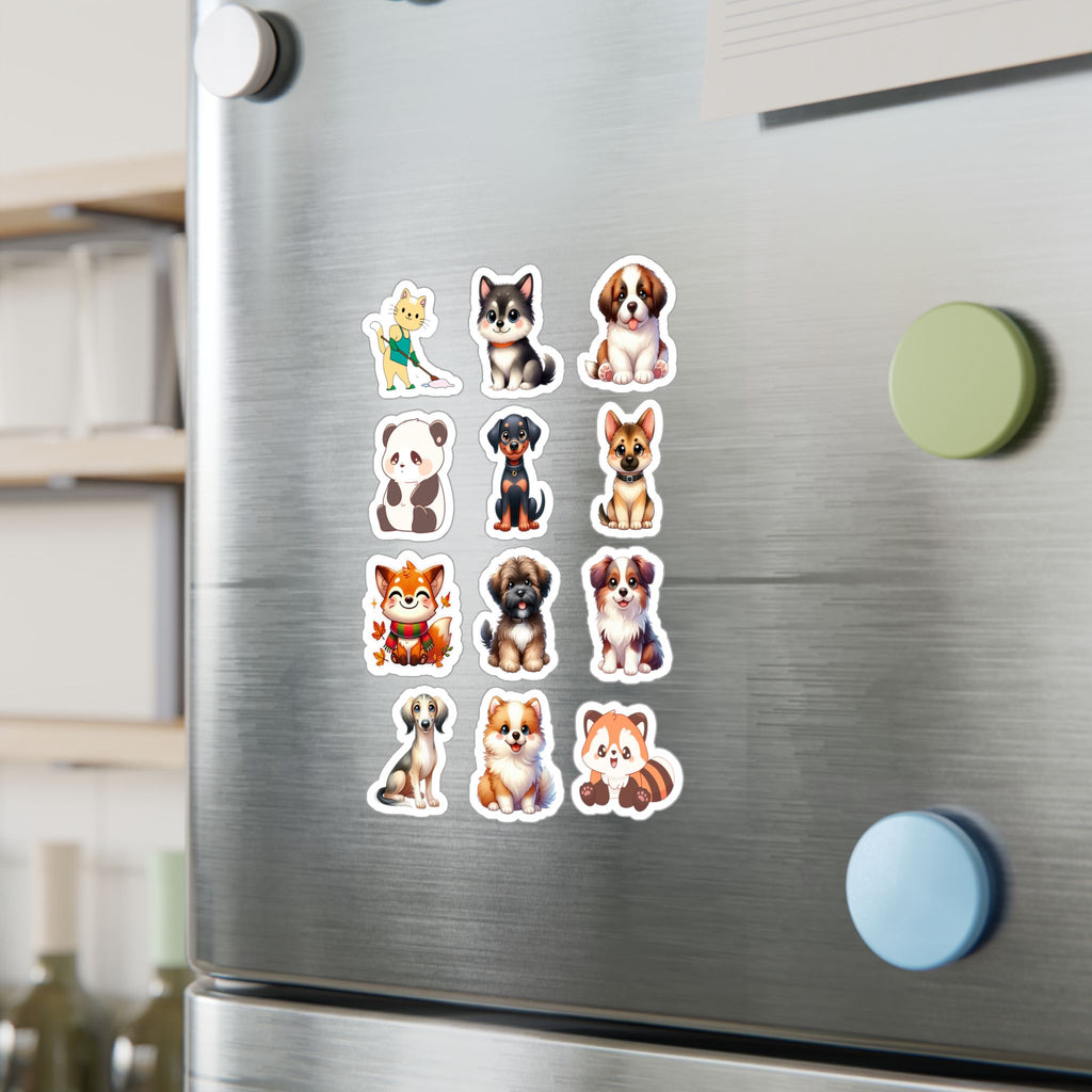 Cute Kawaii Sheet 02 — 12 Kiss-Cut Vinyl Decals