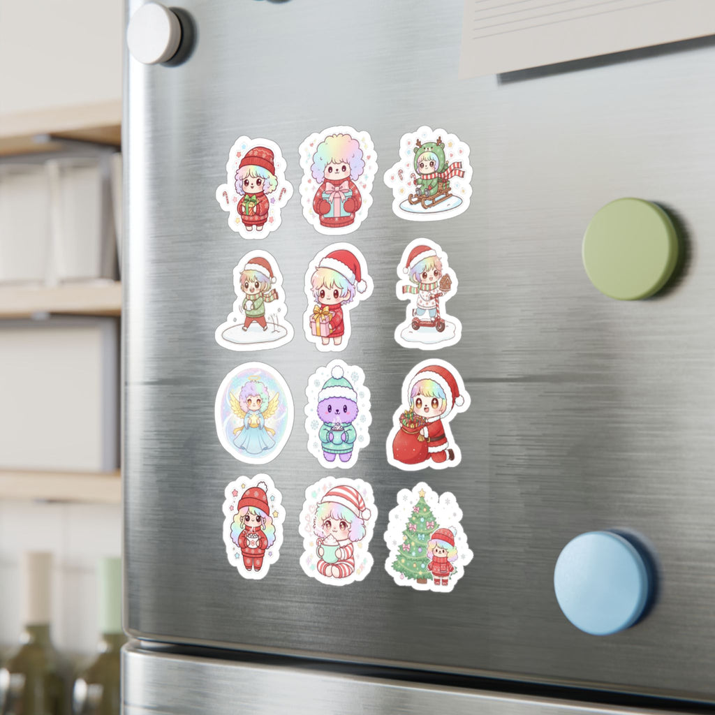 Christmas Monsters Sheet 10 — 12 Kiss-Cut Vinyl Decals