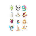 Kawaii Stickers Sheet 177 — 12 Kiss-Cut Vinyl Decals