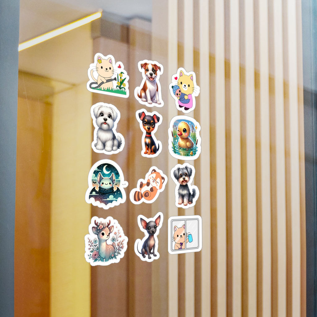 Cute Kawaii Sheet 05 — 12 Kiss-Cut Vinyl Decals