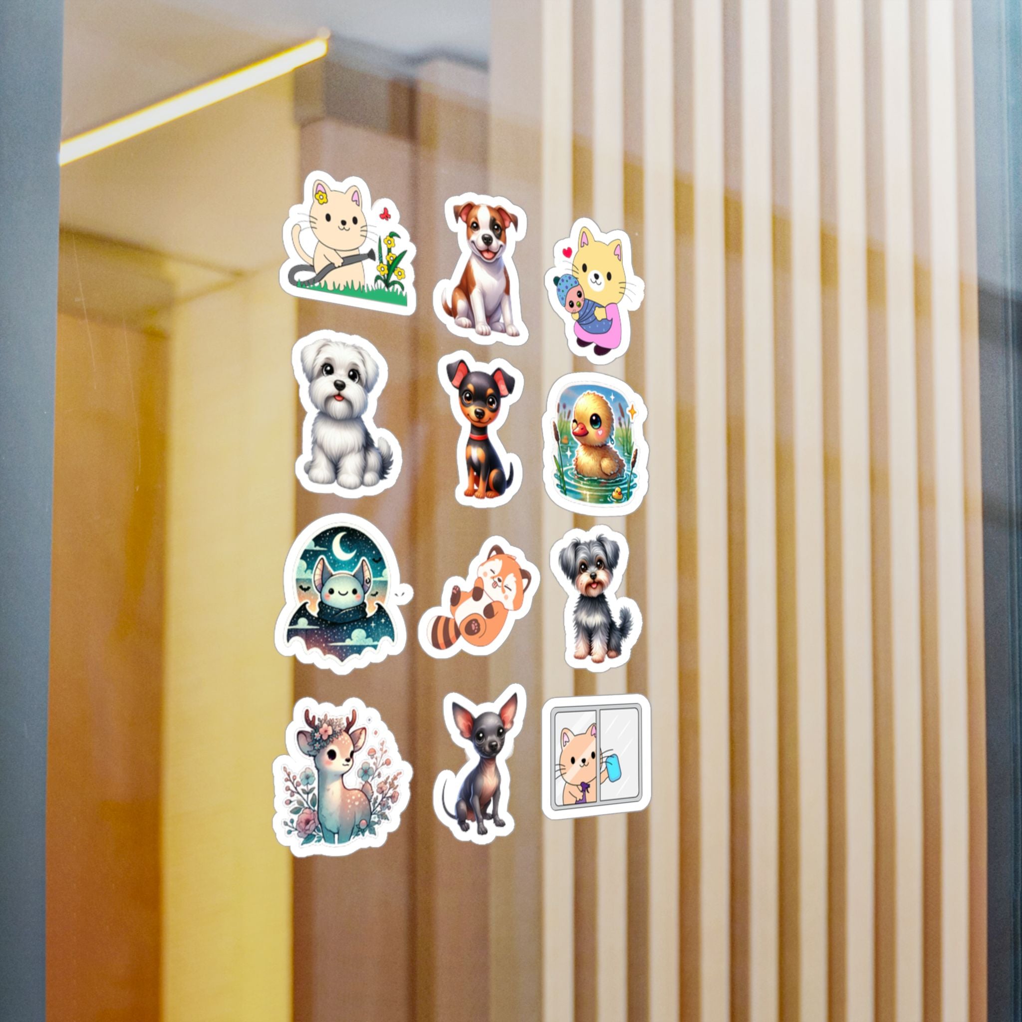 Cute Kawaii Sheet 05 — 12 Kiss-Cut Vinyl Decals