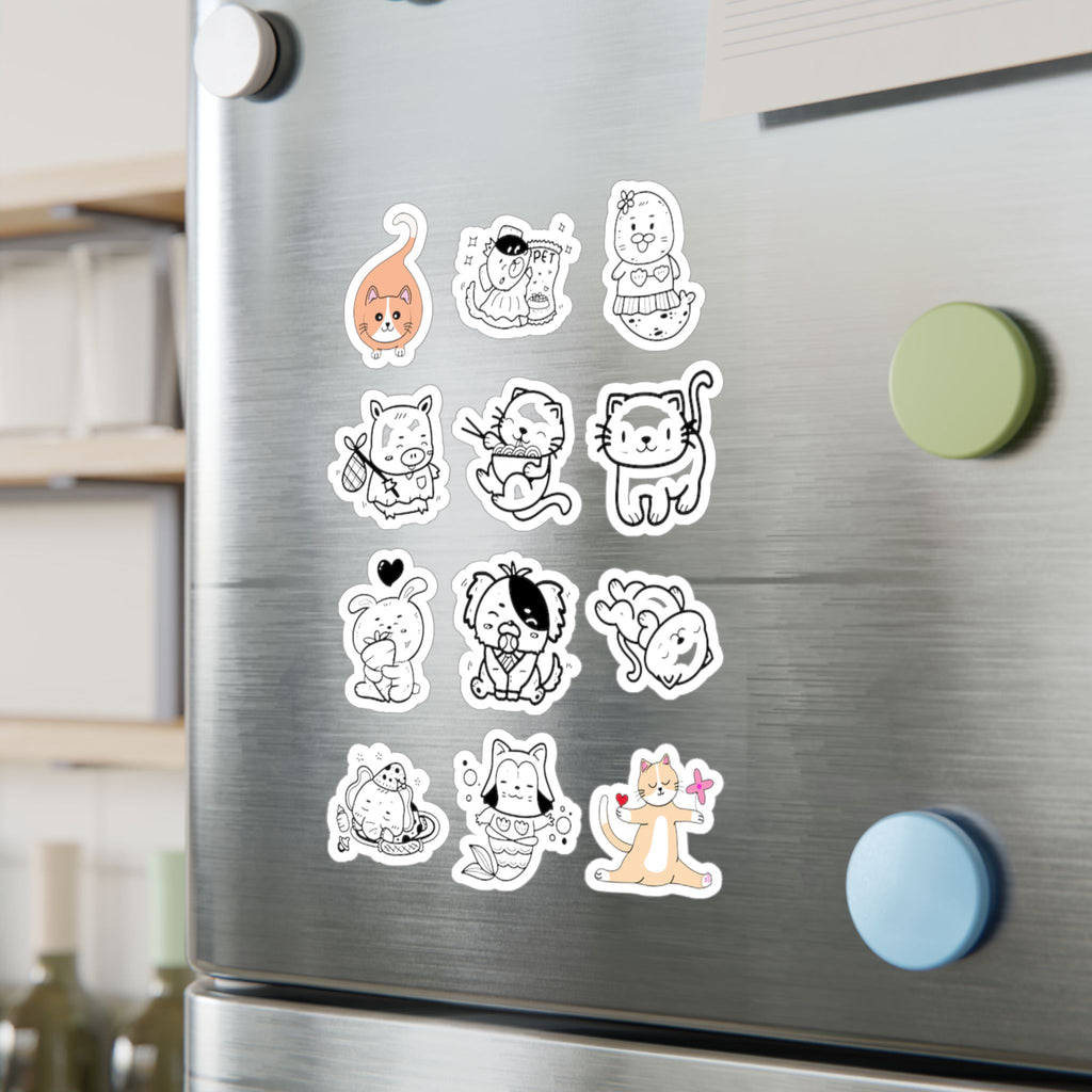 Kawaii Classics Sheet 03 — 12 Kiss-Cut Vinyl Decals