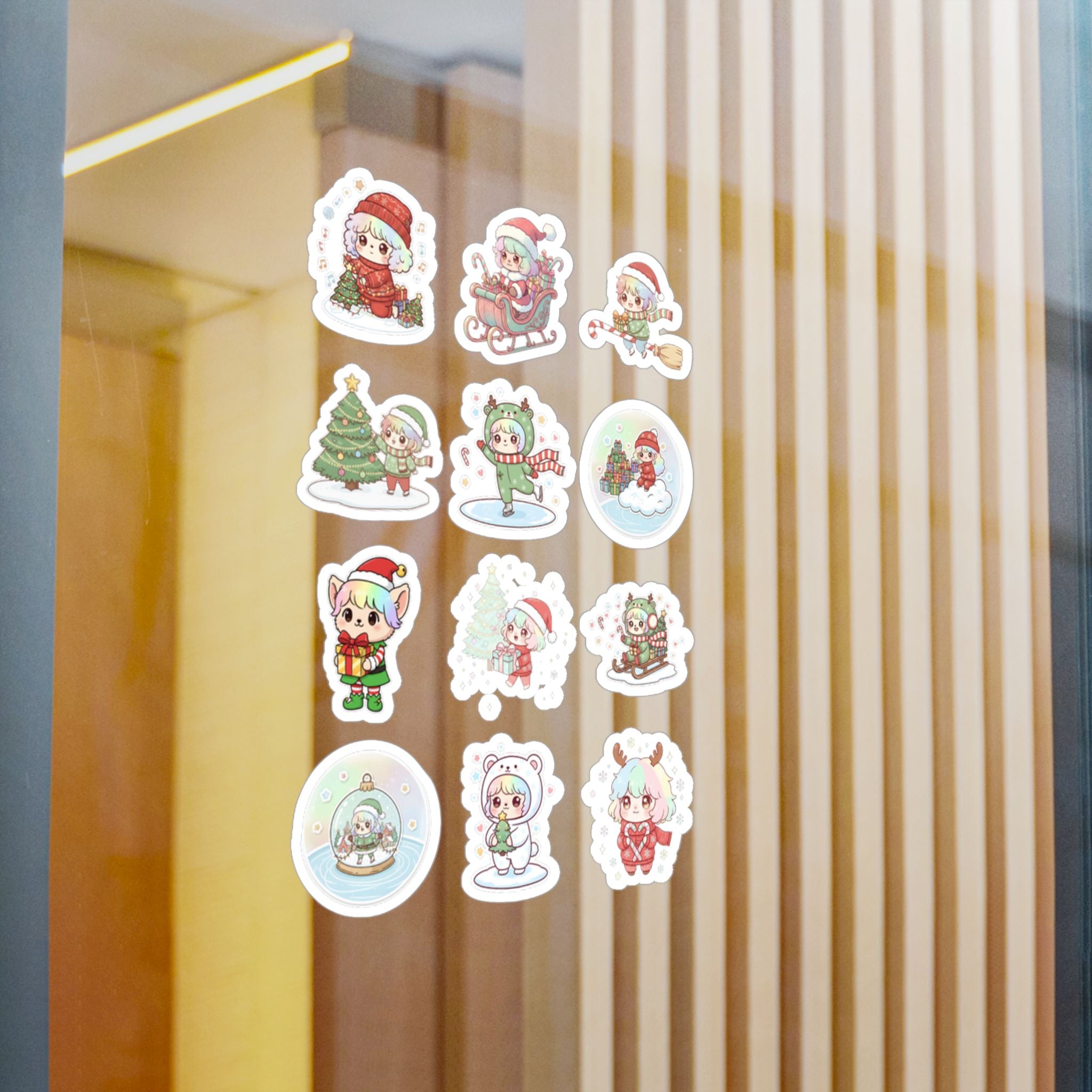 Christmas Monsters Sheet 04 — 12 Kiss-Cut Vinyl Decals