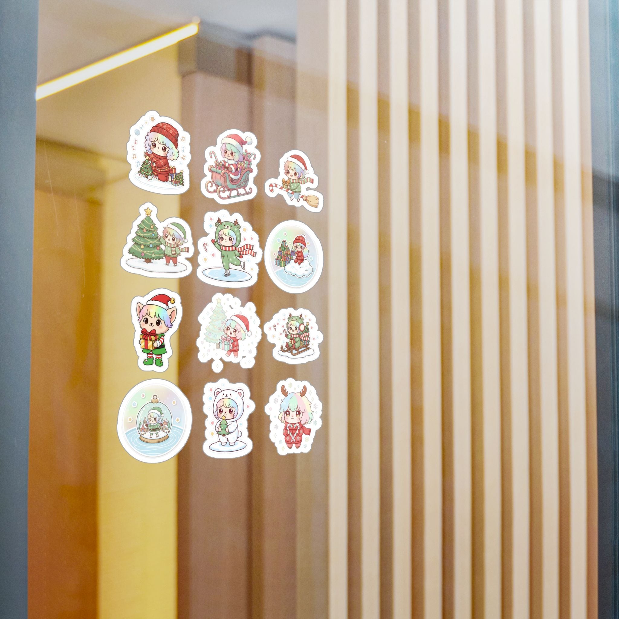 Christmas Monsters Sheet 04 — 12 Kiss-Cut Vinyl Decals