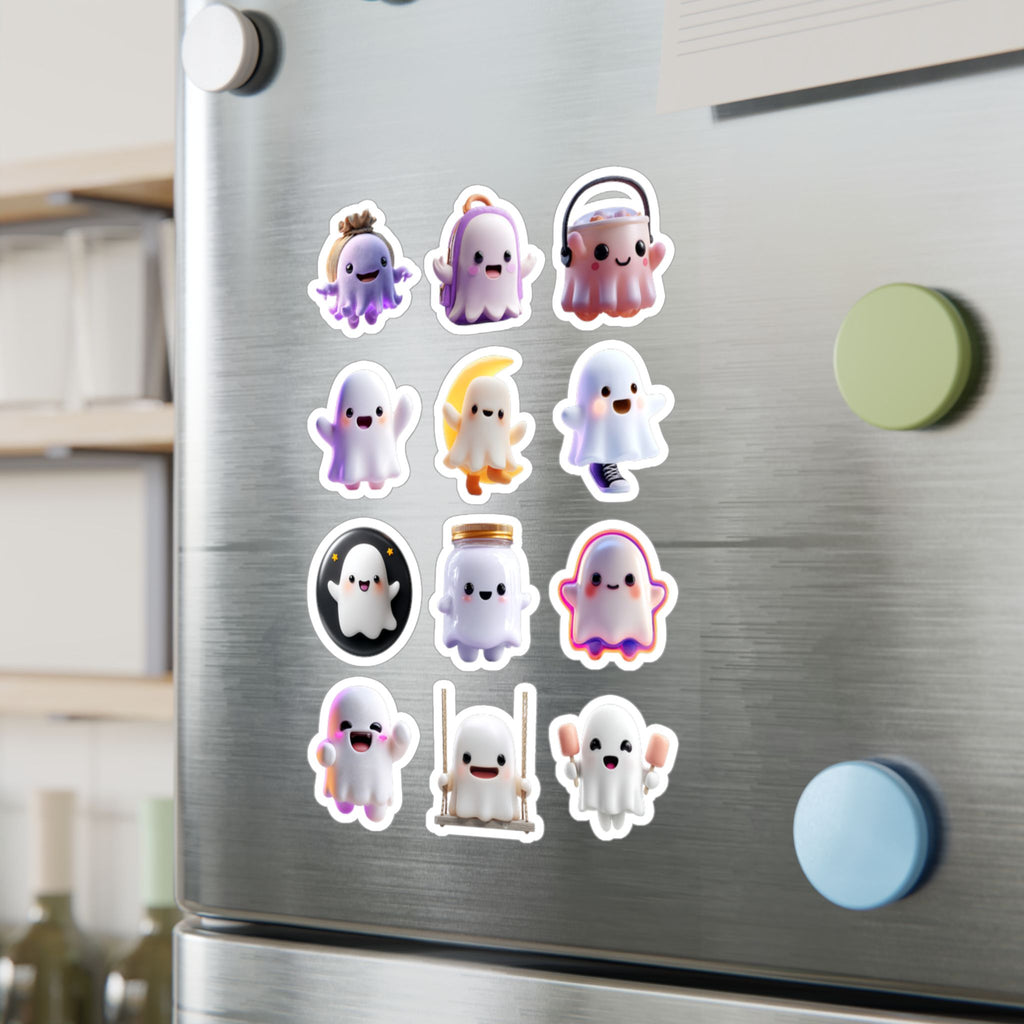 Kawaii Ghosts Sheet 05 — 12 Kiss-Cut Vinyl Decals