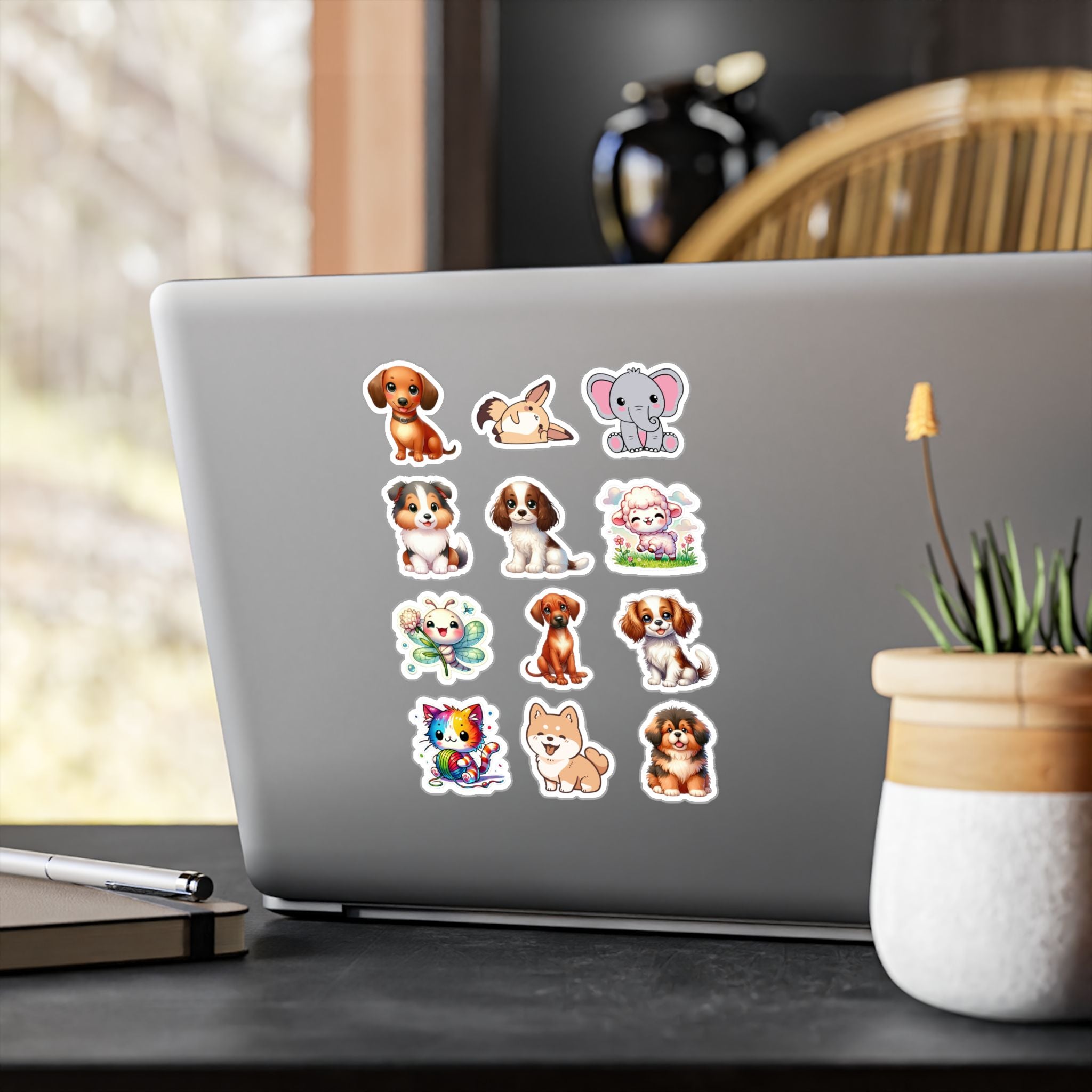 Cute Kawaii Sheet 28 — 12 Kiss-Cut Vinyl Decals
