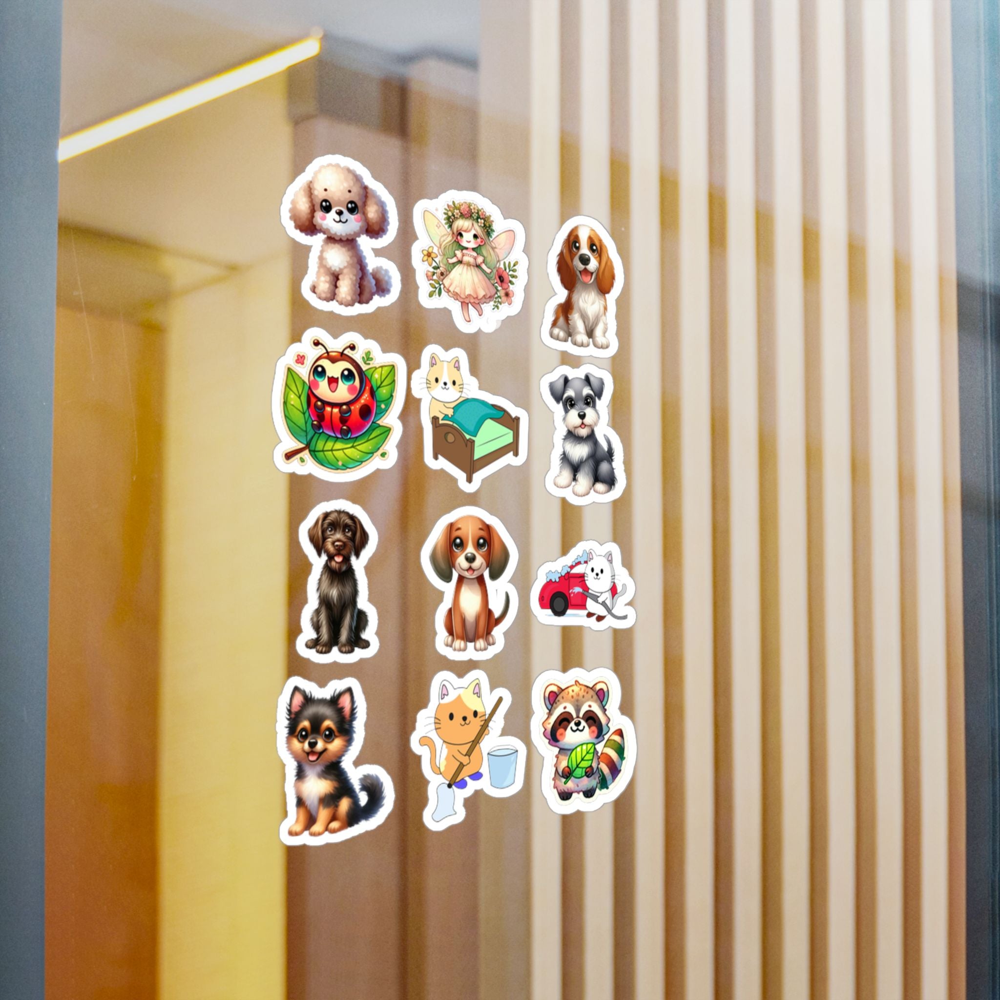 Cute Kawaii Sheet 17 — 12 Kiss-Cut Vinyl Decals