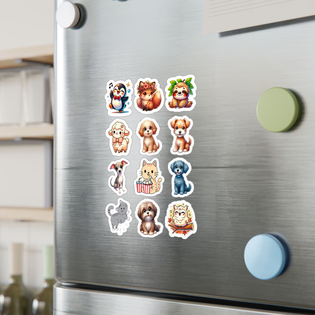 Cute Kawaii Sheet 18 — 12 Kiss-Cut Vinyl Decals