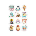 Kawaii Stickers Sheet 197 — 12 Kiss-Cut Vinyl Decals