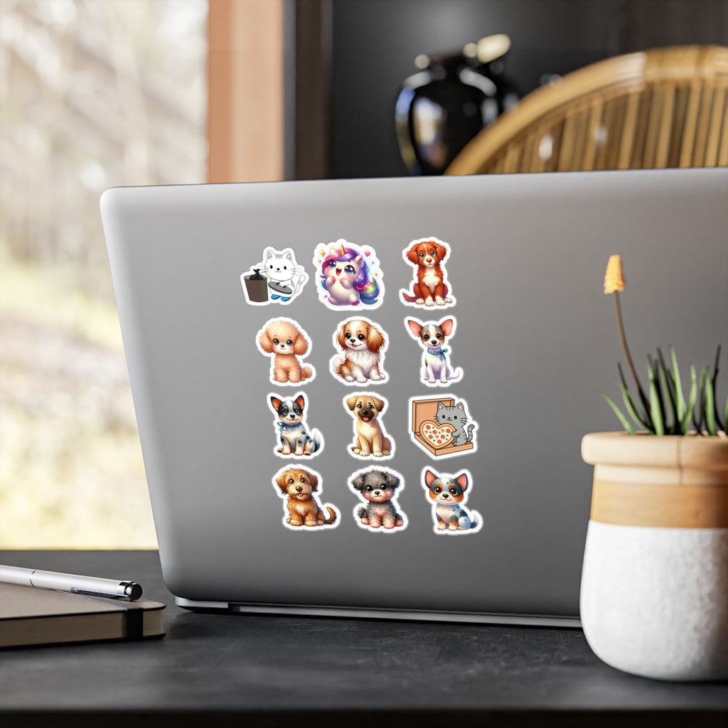 Cute Kawaii Sheet 22 — 12 Kiss-Cut Vinyl Decals