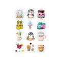 Kawaii Stickers Sheet 220 — 12 Kiss-Cut Vinyl Decals
