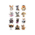 Kawaii Dogs Sheet 06 — 12 Kiss-Cut Vinyl Decals