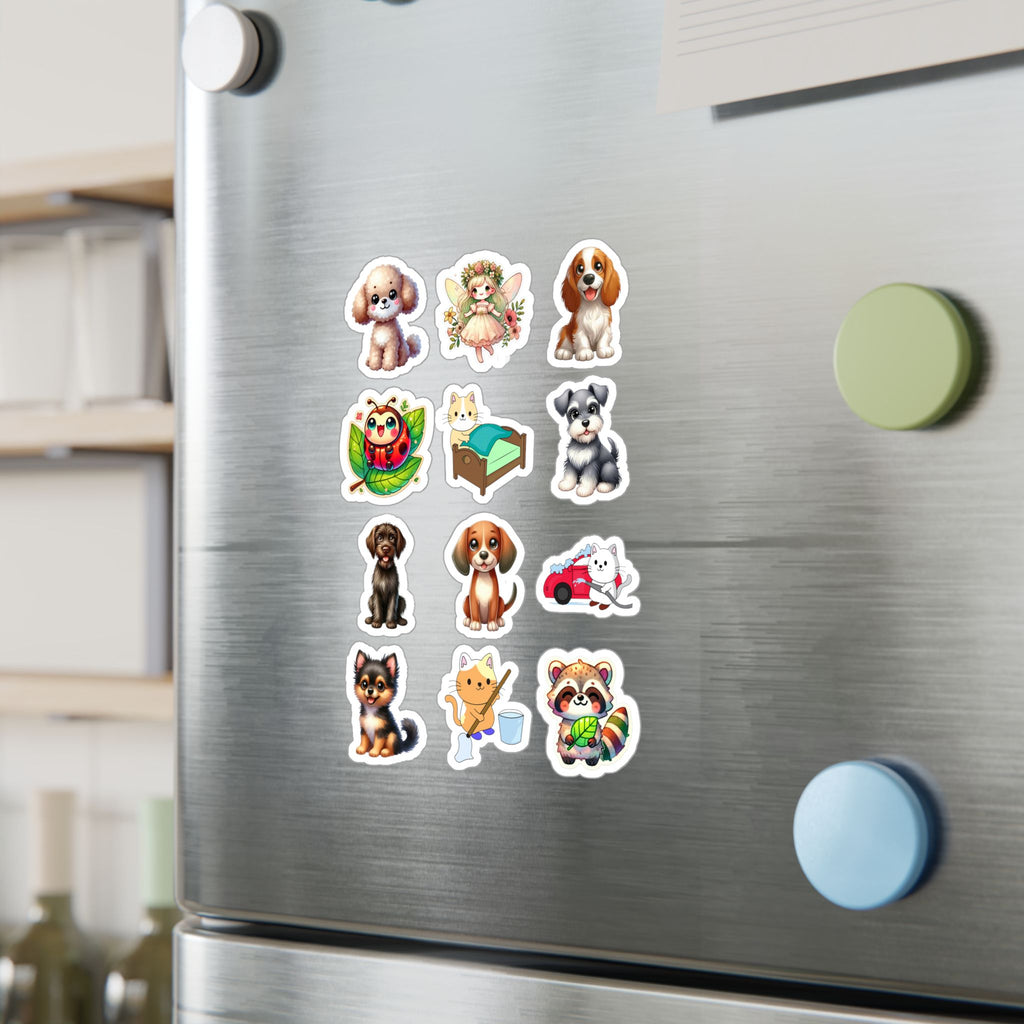 Cute Kawaii Sheet 17 — 12 Kiss-Cut Vinyl Decals