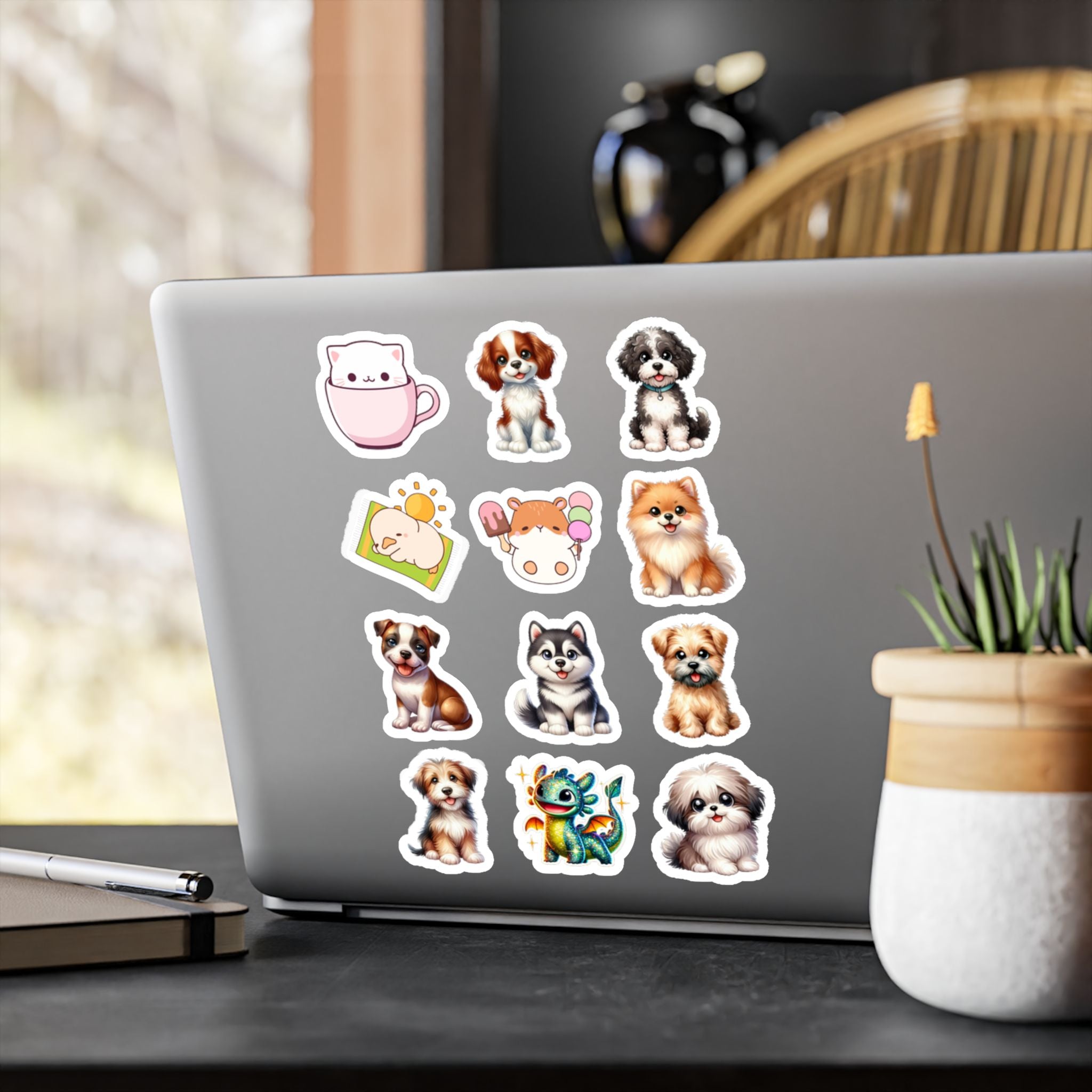 Cute Kawaii Sheet 26 — 12 Kiss-Cut Vinyl Decals