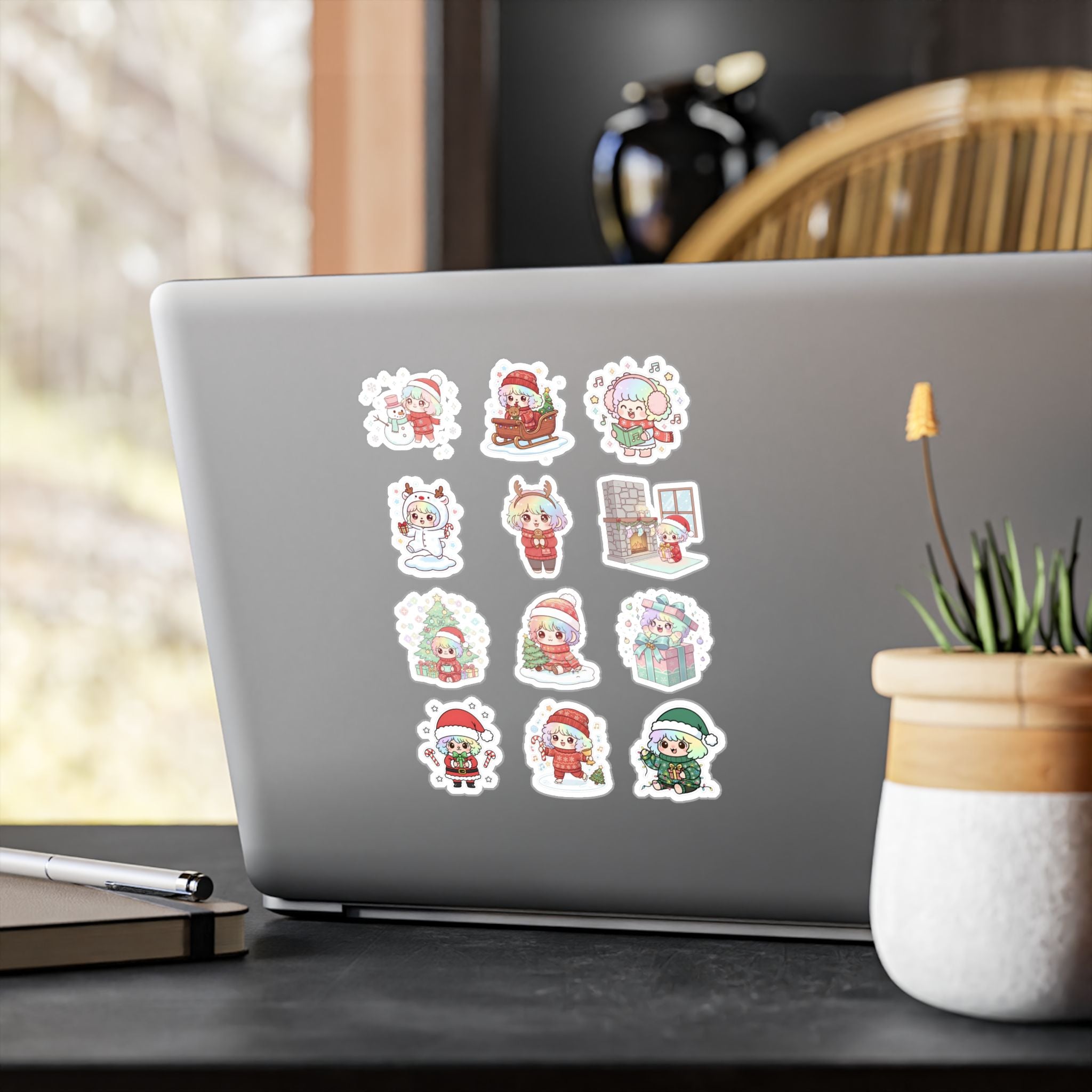 Christmas Monsters Sheet 09 — 12 Kiss-Cut Vinyl Decals