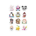 Kawaii Stickers Sheet 16 — 12 Kiss-Cut Vinyl Decals