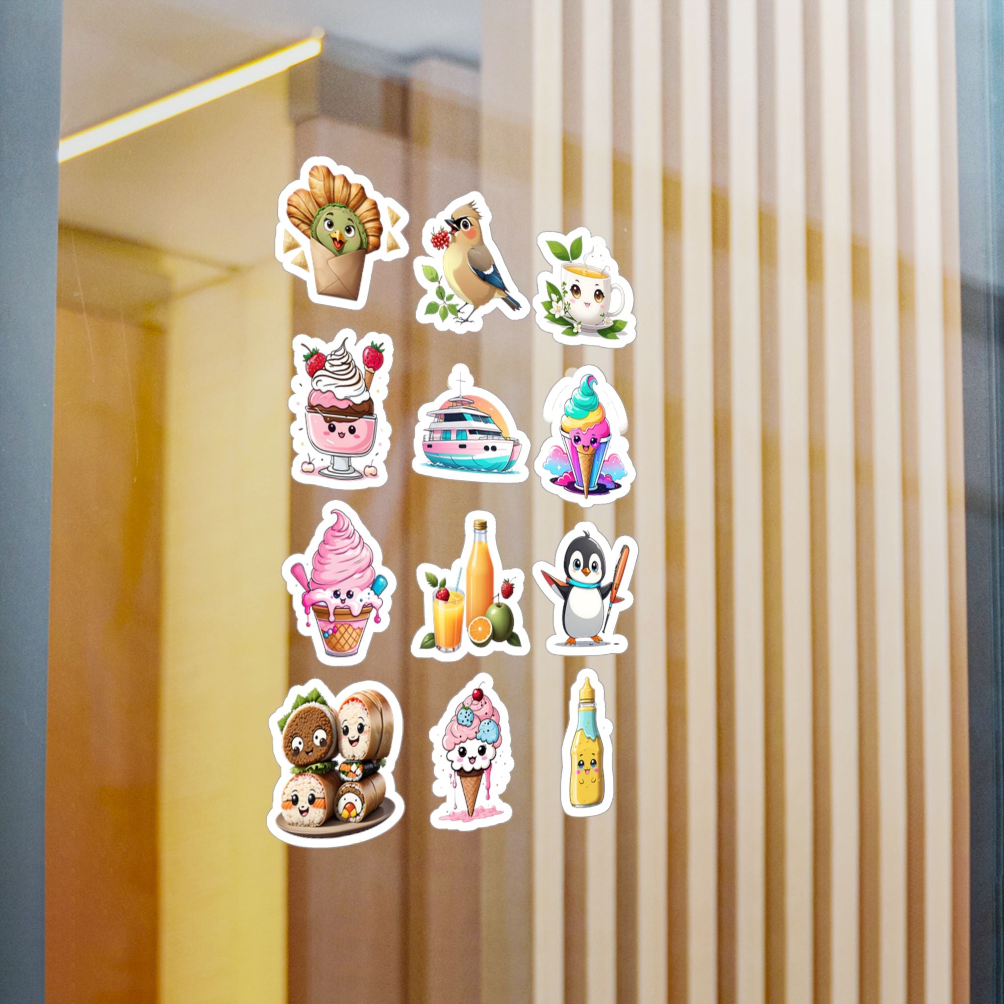 Kawaii Stickers Sheet 119 — 12 Kiss-Cut Vinyl Decals