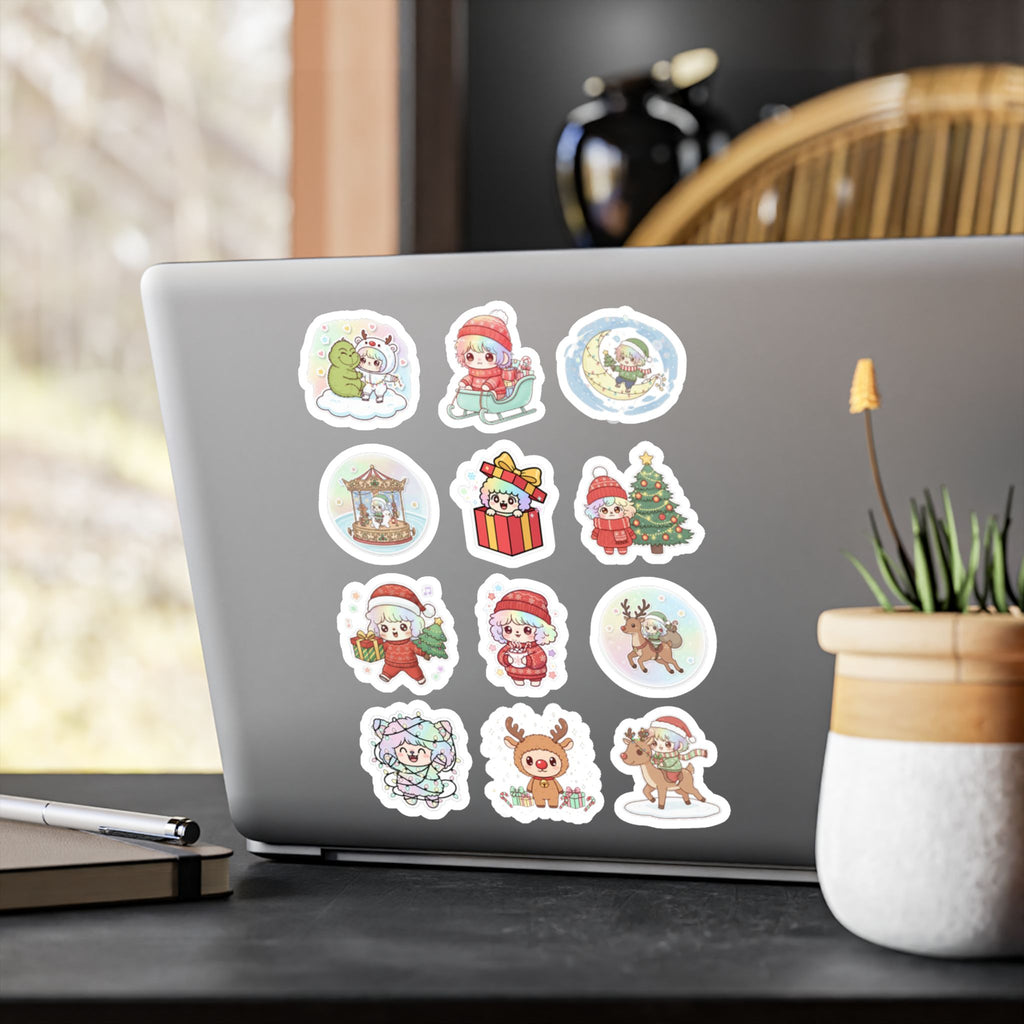 Christmas Monsters Sheet 11 — 12 Kiss-Cut Vinyl Decals