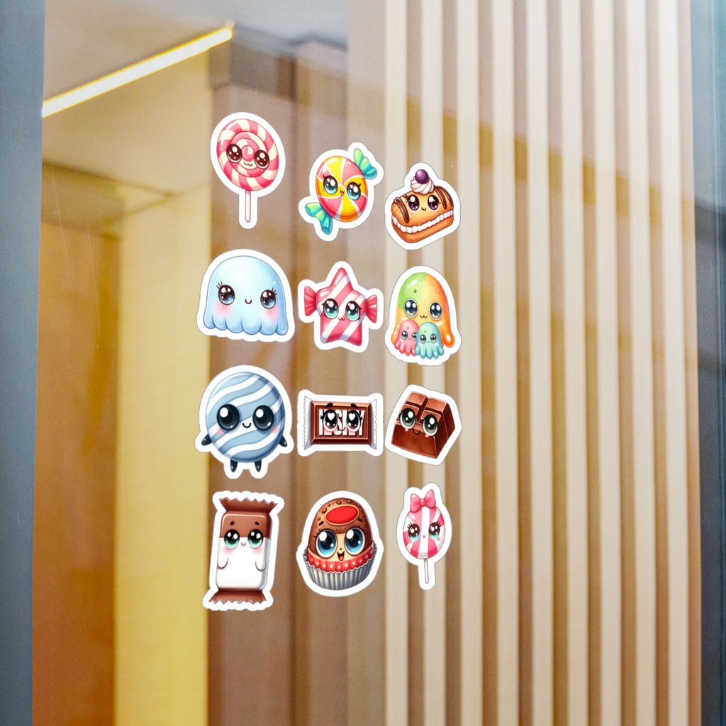 Kawaii Candy Sheet 01 — 12 Kiss-Cut Vinyl Decals