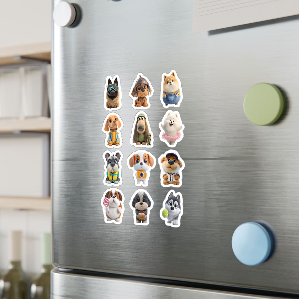 Kawaii Dogs Sheet 09 — 12 Kiss-Cut Vinyl Decals