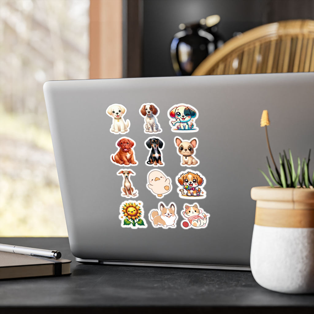 Cute Kawaii Sheet 20 — 12 Kiss-Cut Vinyl Decals