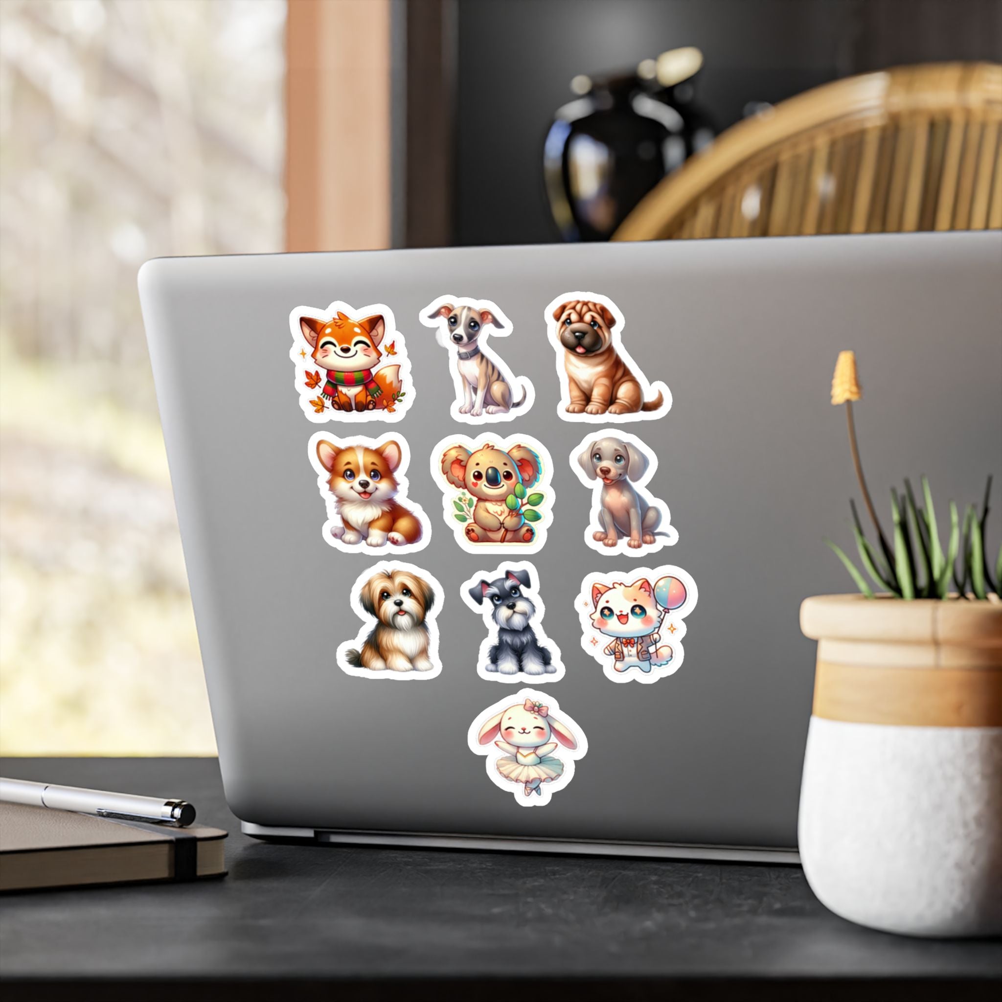 Cute Kawaii Sheet 31 — 10 Kiss-Cut Vinyl Decals