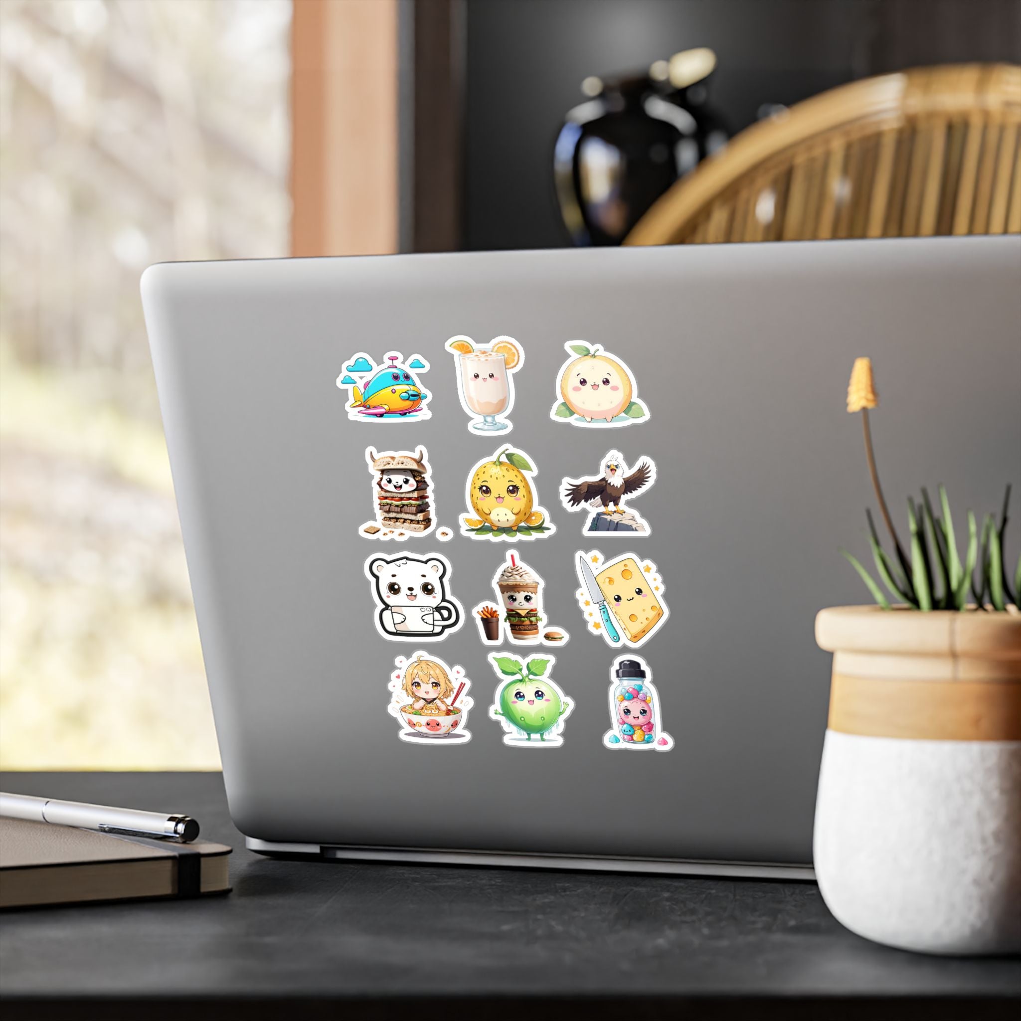 Kawaii Stickers Sheet 51 — 12 Kiss-Cut Vinyl Decals