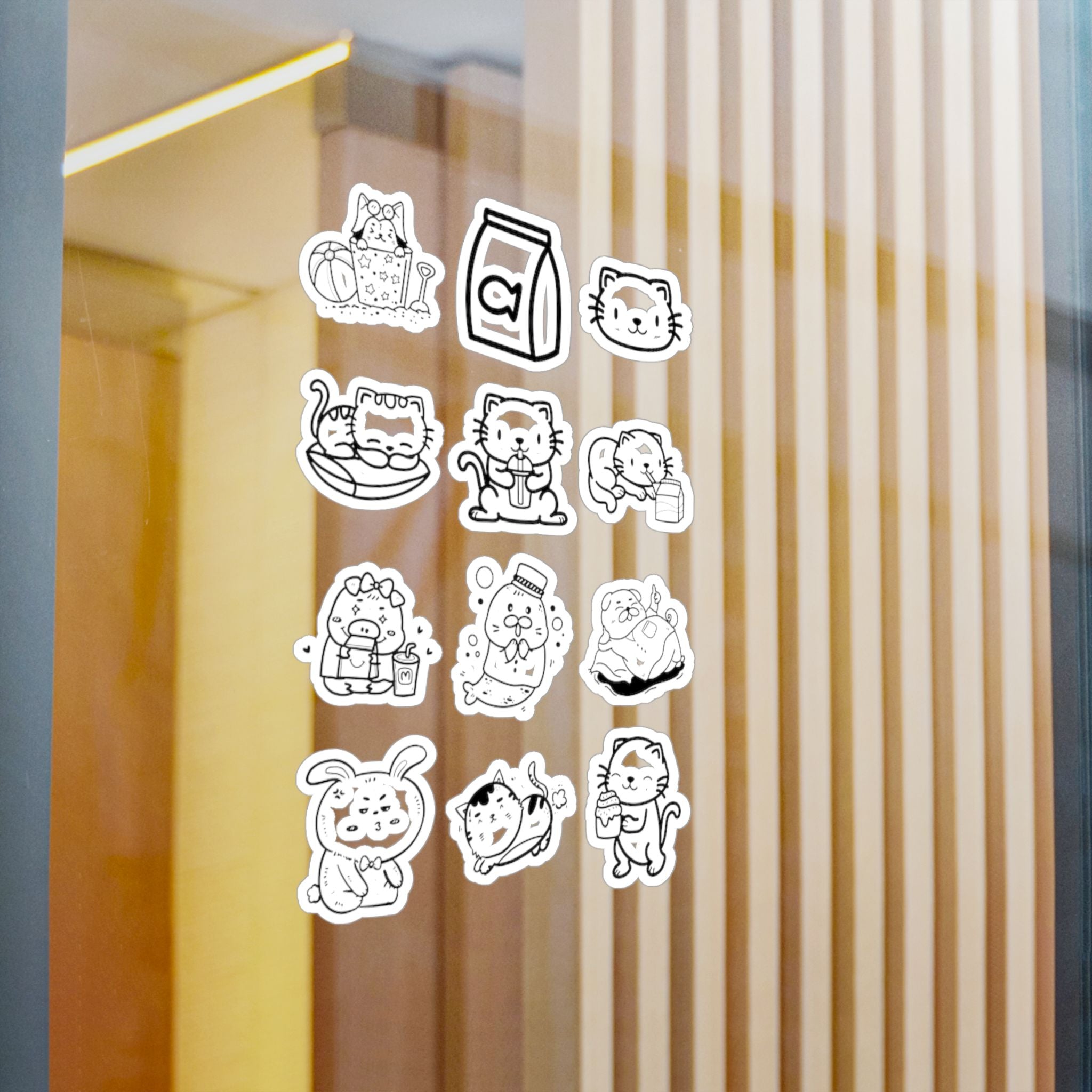 Kawaii Classics Sheet 10 — 12 Kiss-Cut Vinyl Decals